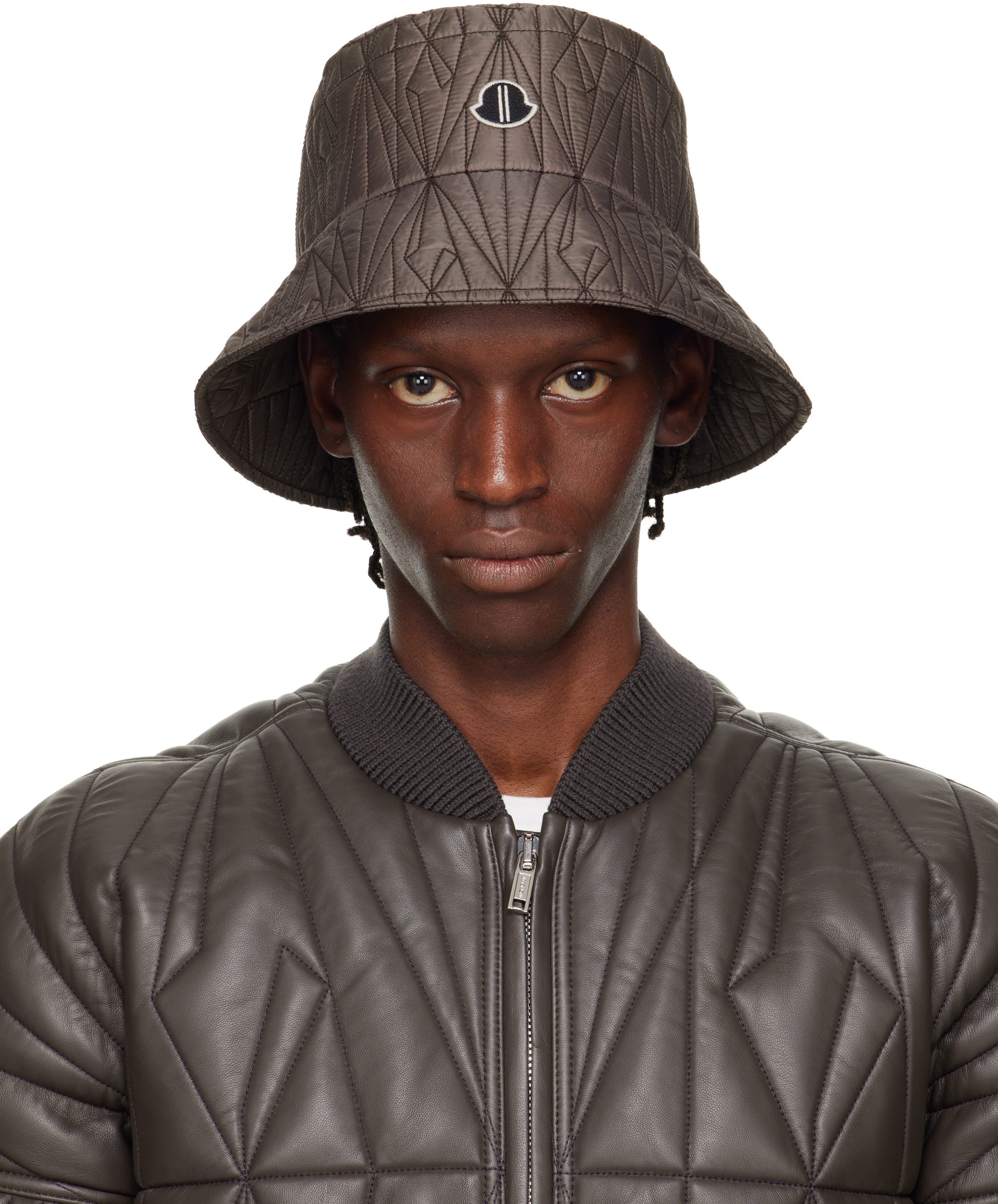 Rick Owens バケットハット Rick Owens: Moncler + Rick Owens グレー バケットハット | SSENSE 日本