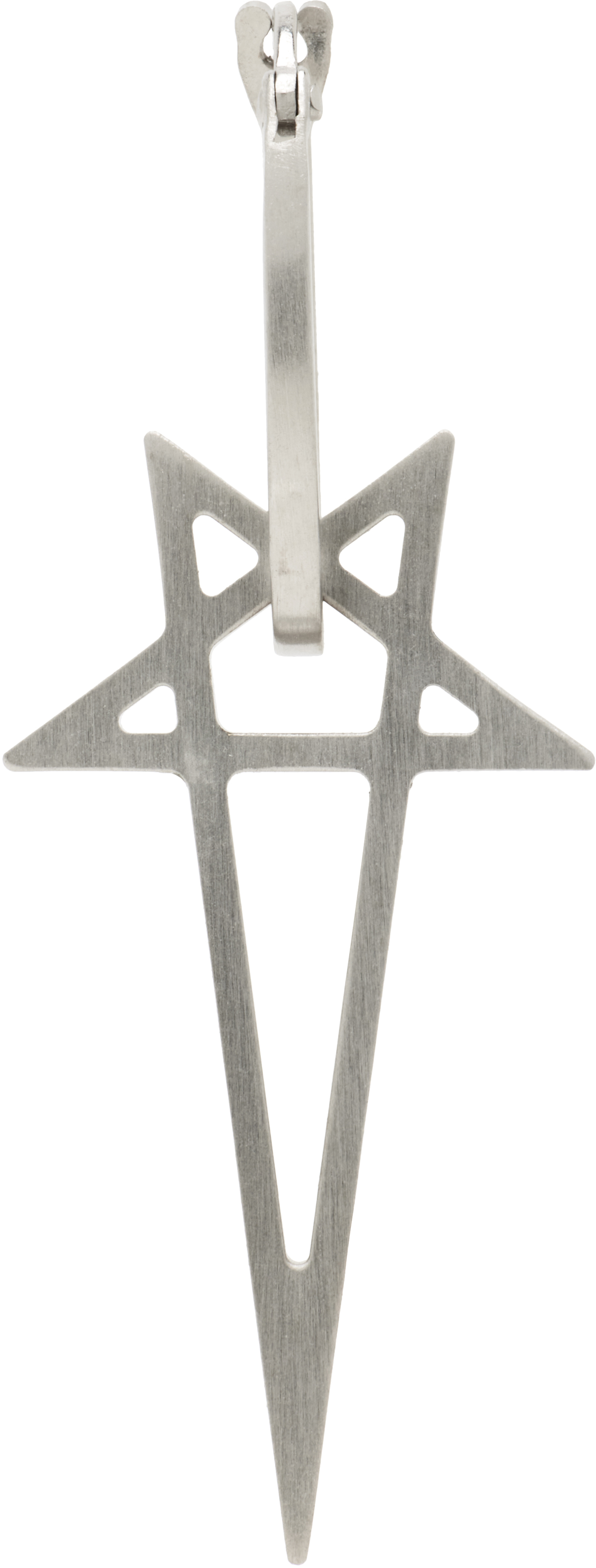 新品　リックオウエンス　PENTAGRAM EARRING ペンタグラムピアス2 Rick Owens: Pentagram Earring | SSENSE