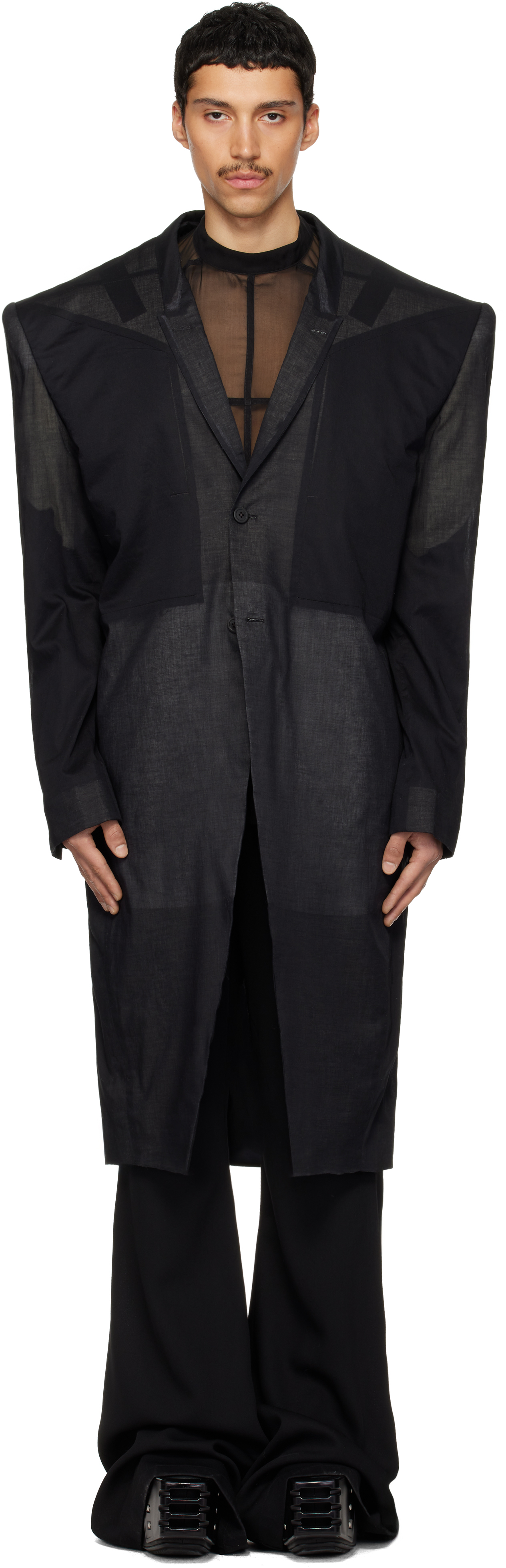 Rick Owens Black Temple Rick's Tatlin Coat