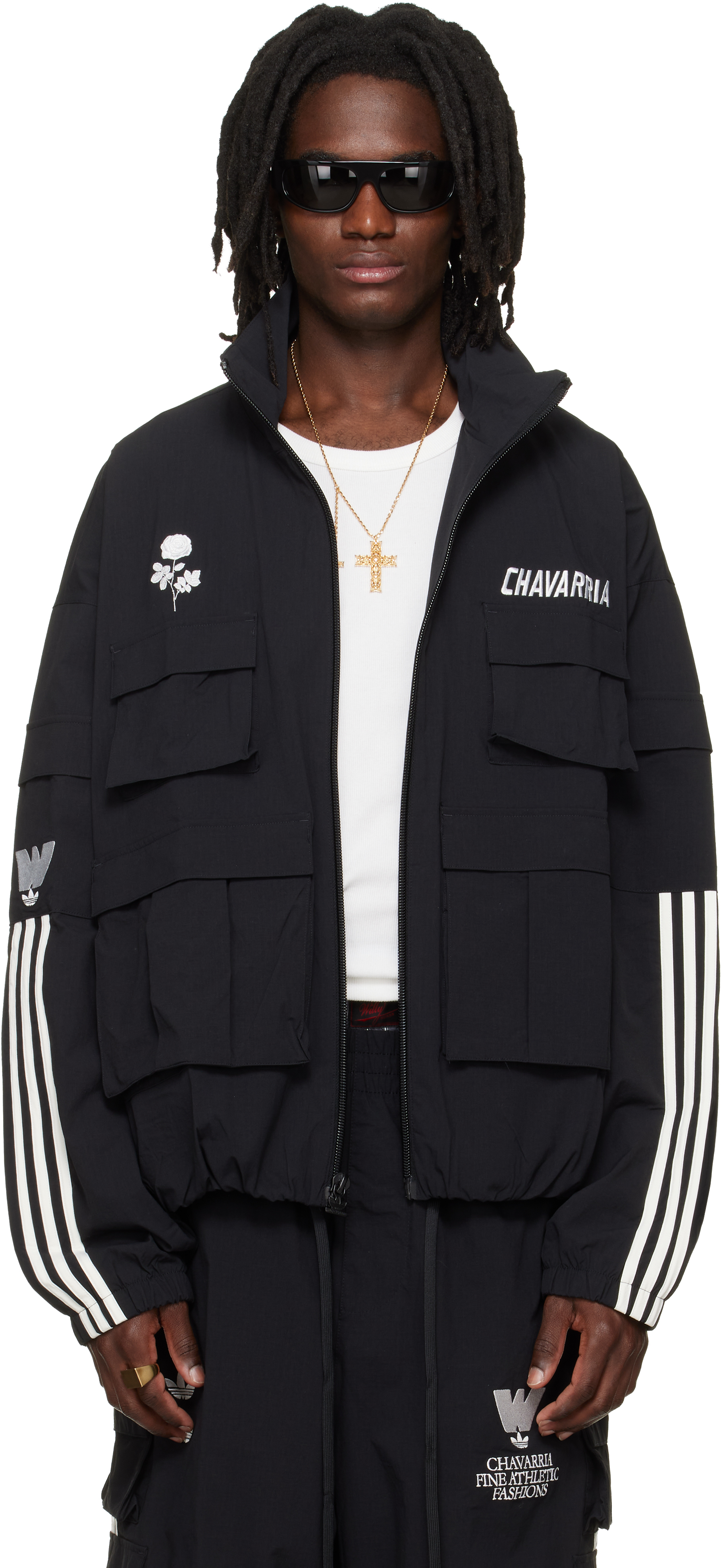WILLY CHAVARRIA: ブラック adidas Originalsエディション カーゴ