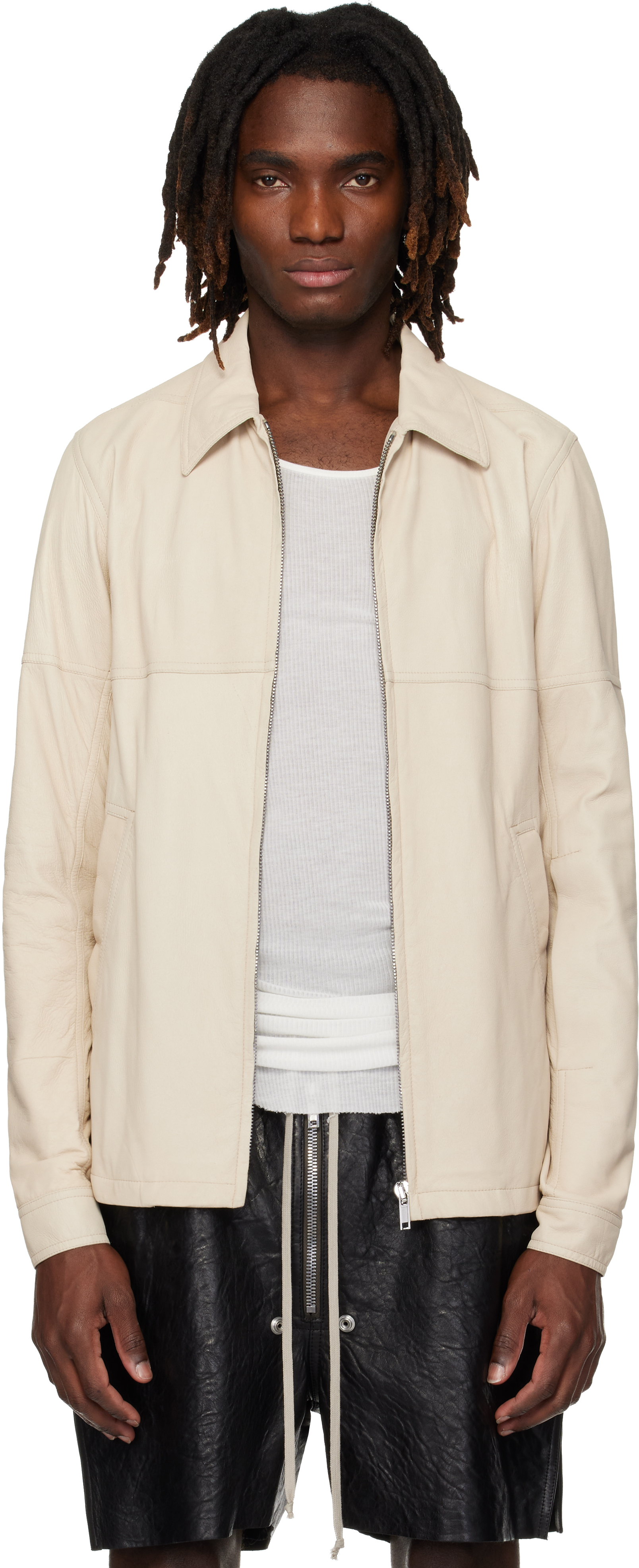 Rick Owens leather jackets for Men | SSENSE