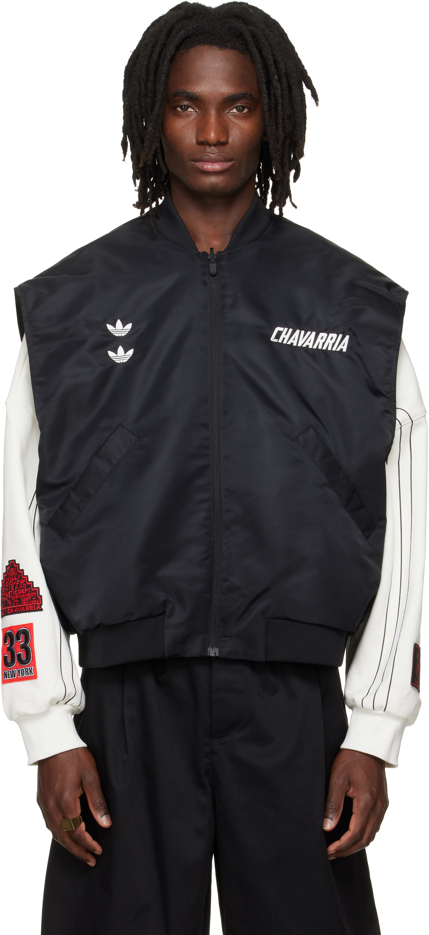 WILLY CHAVARRIA: ブラック adidas Originalsエディション パデッド