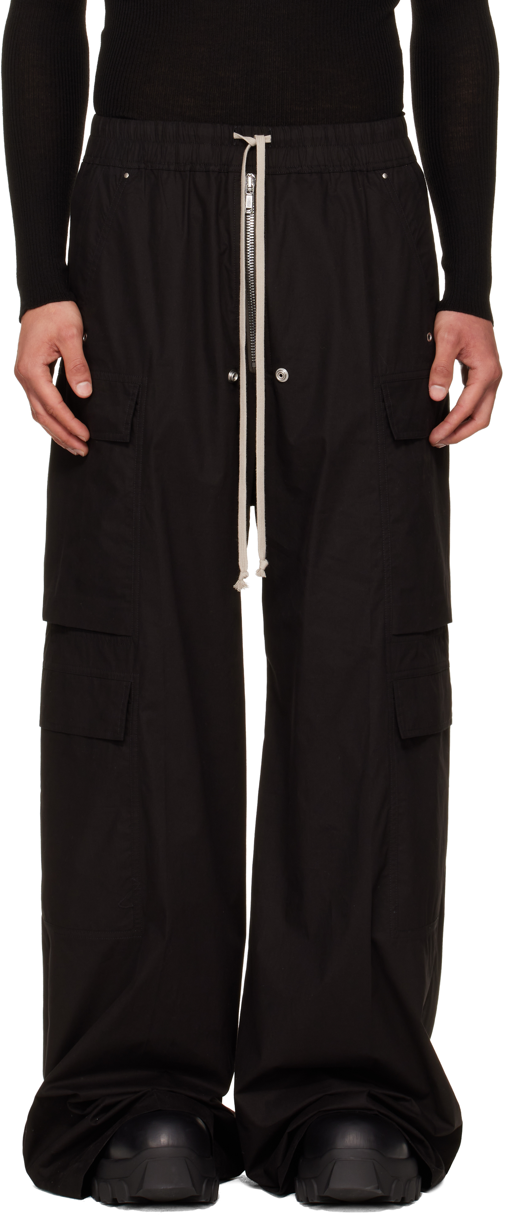 Rick Owens: Black Cargobelas Cargo Pants | SSENSE