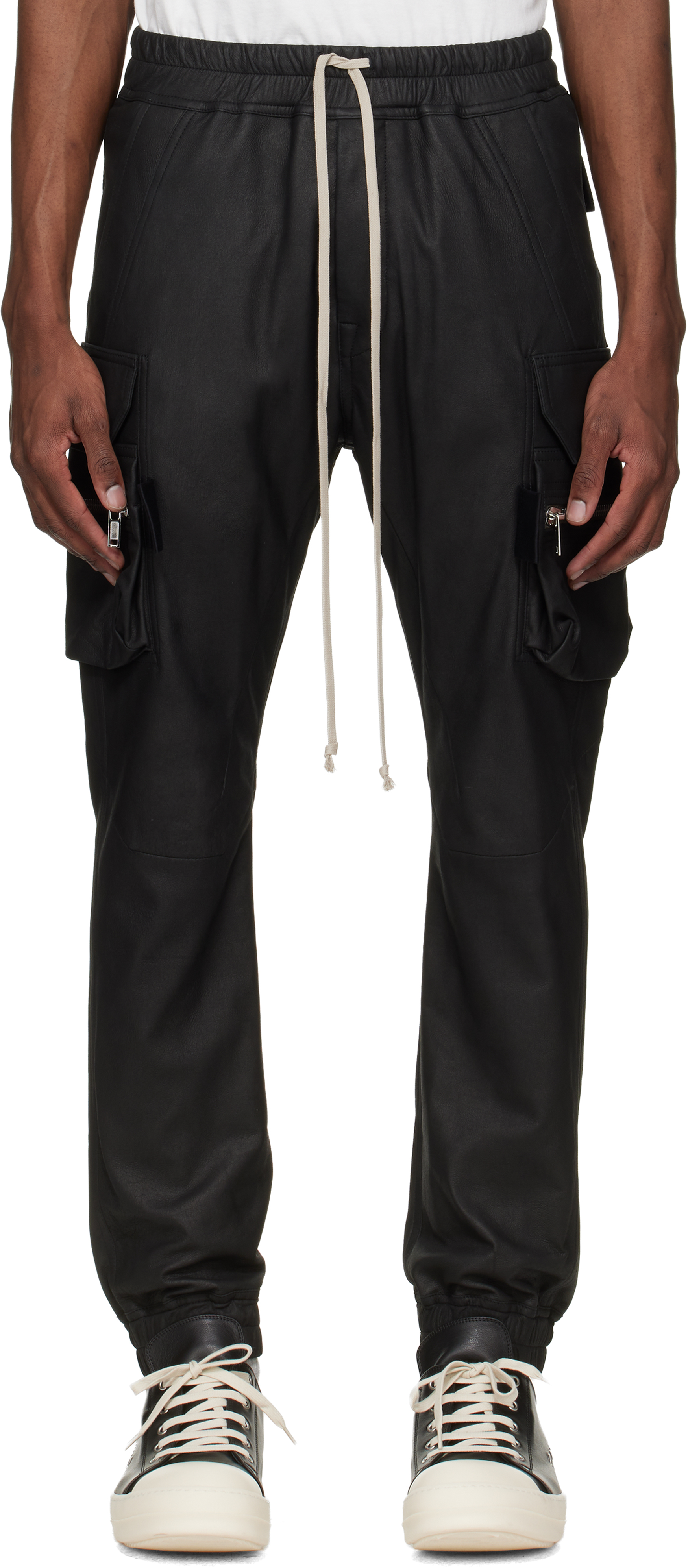 BLACKLISTS レザーワイドカーゴパンツ　Rick Owens RICK OWENS(リックオウエンス) カーゴパンツ(メンズ) - ブランド通販の
