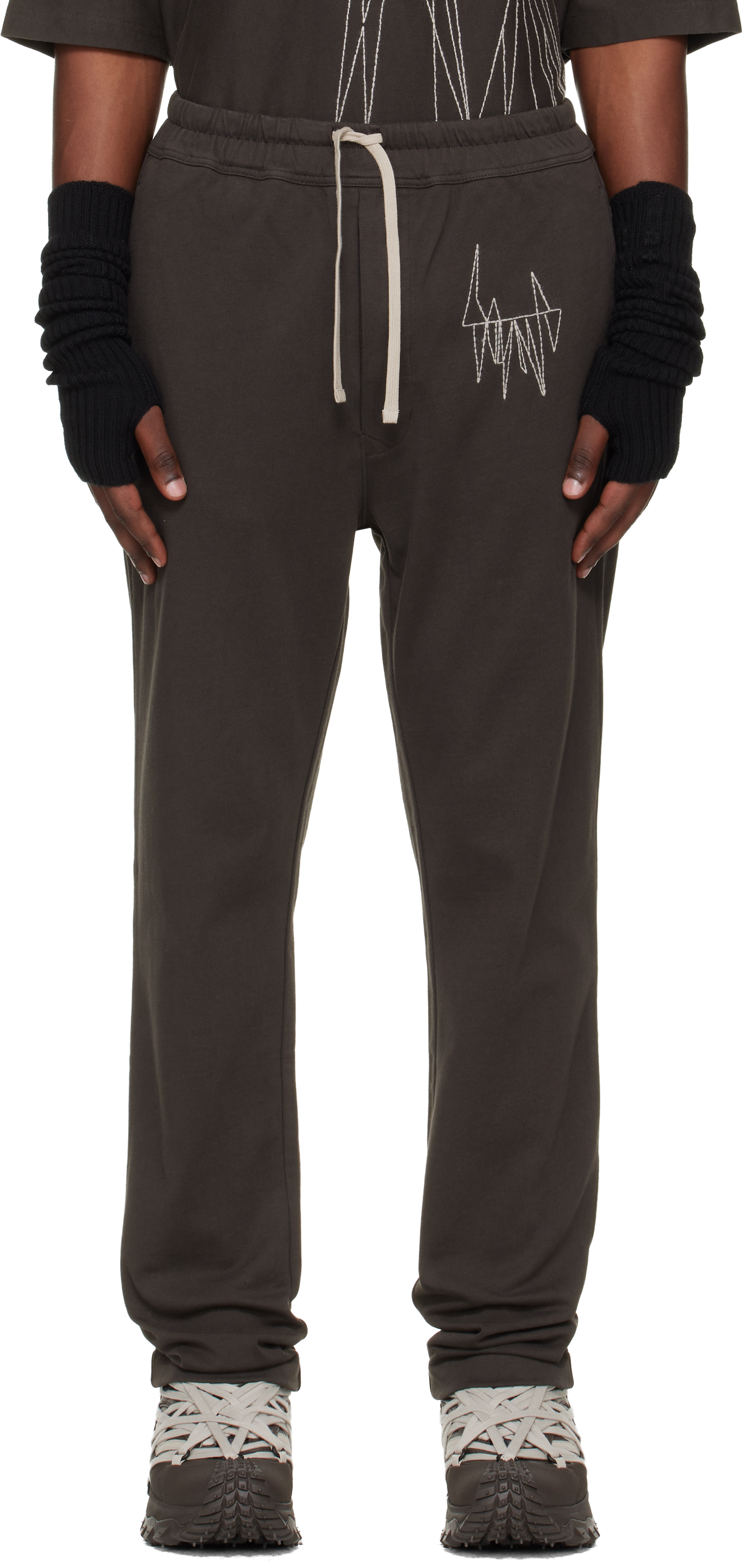 Rick Owens: Moncler + Rick Owens グレー ジョガー スウェットパンツ