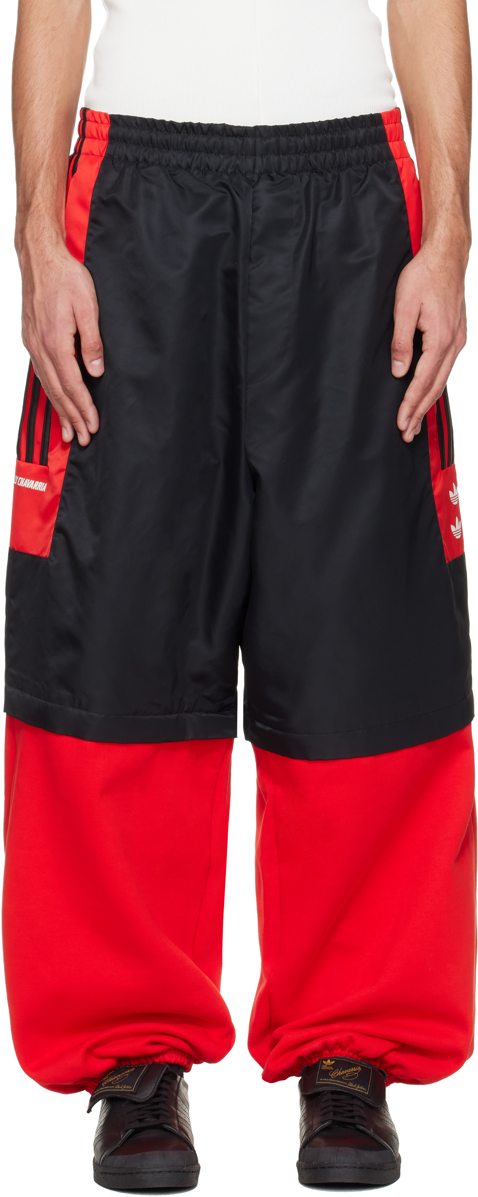 WILLY CHAVARRIA: ブラック＆レッド adidas Originals Zip Off