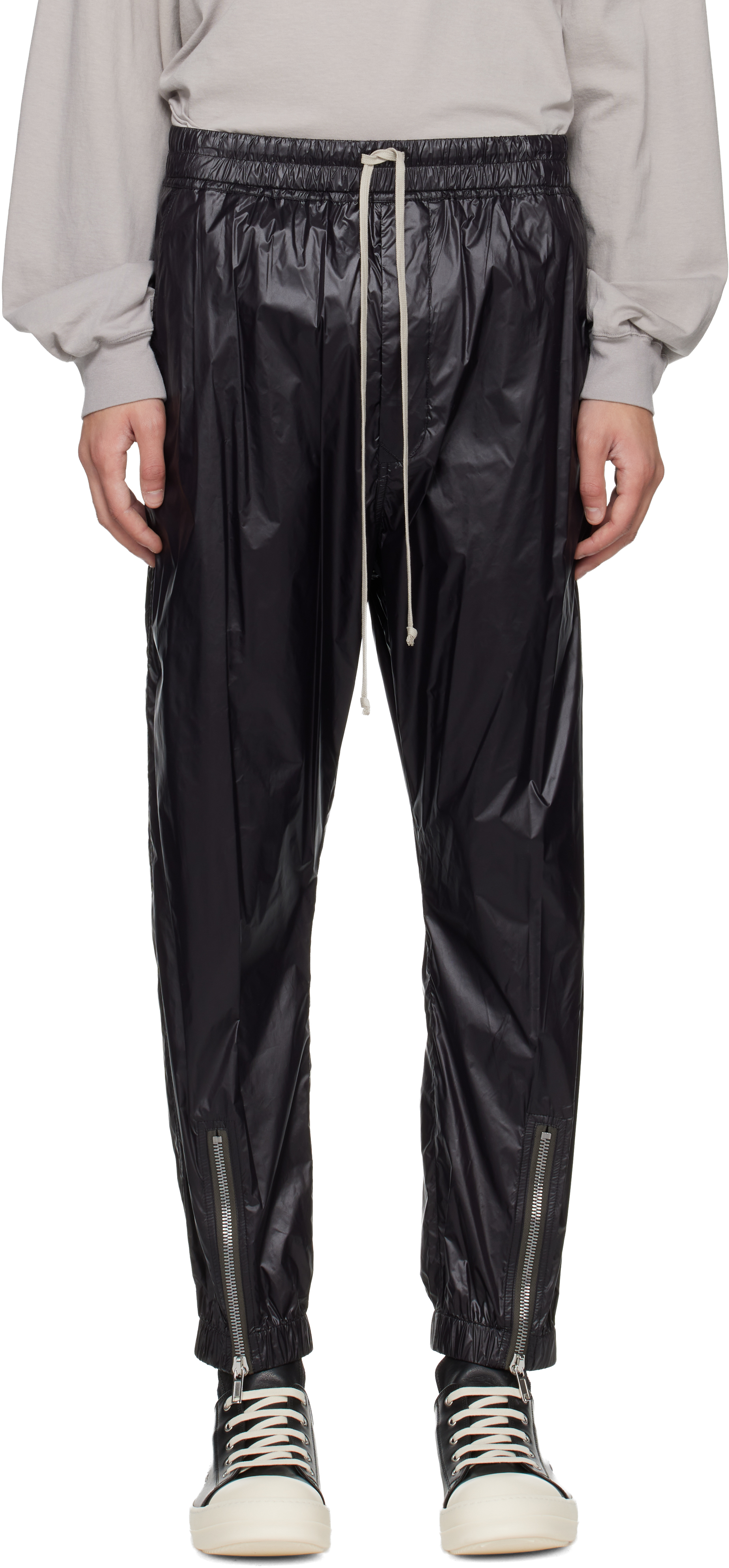 パンツ RICK OWENS TECUATL TRACK PANT Rick Owens: Black Temple Tecuatl Track Pants | SSENSE Canada