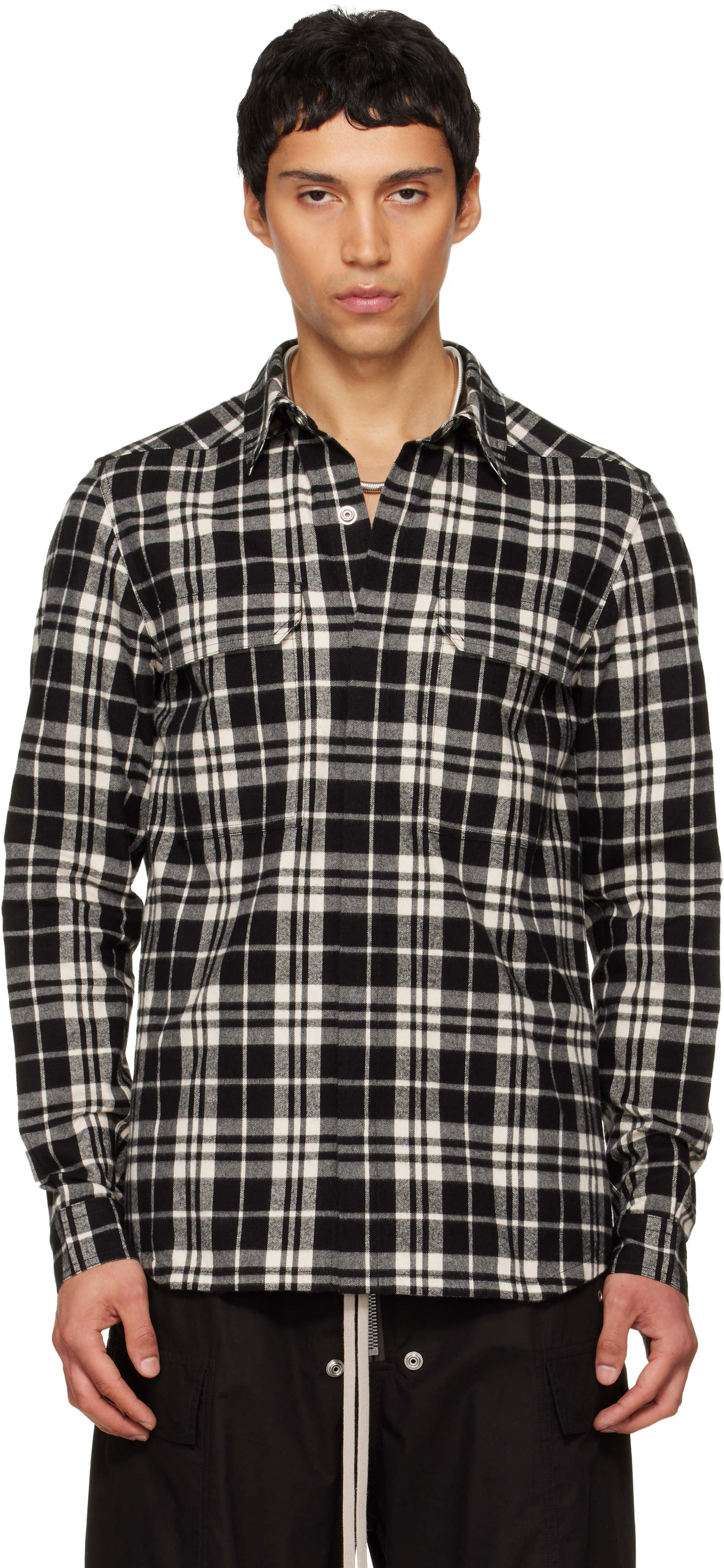 Rick Owensのブラック Temple Outershirt シャツがセール中