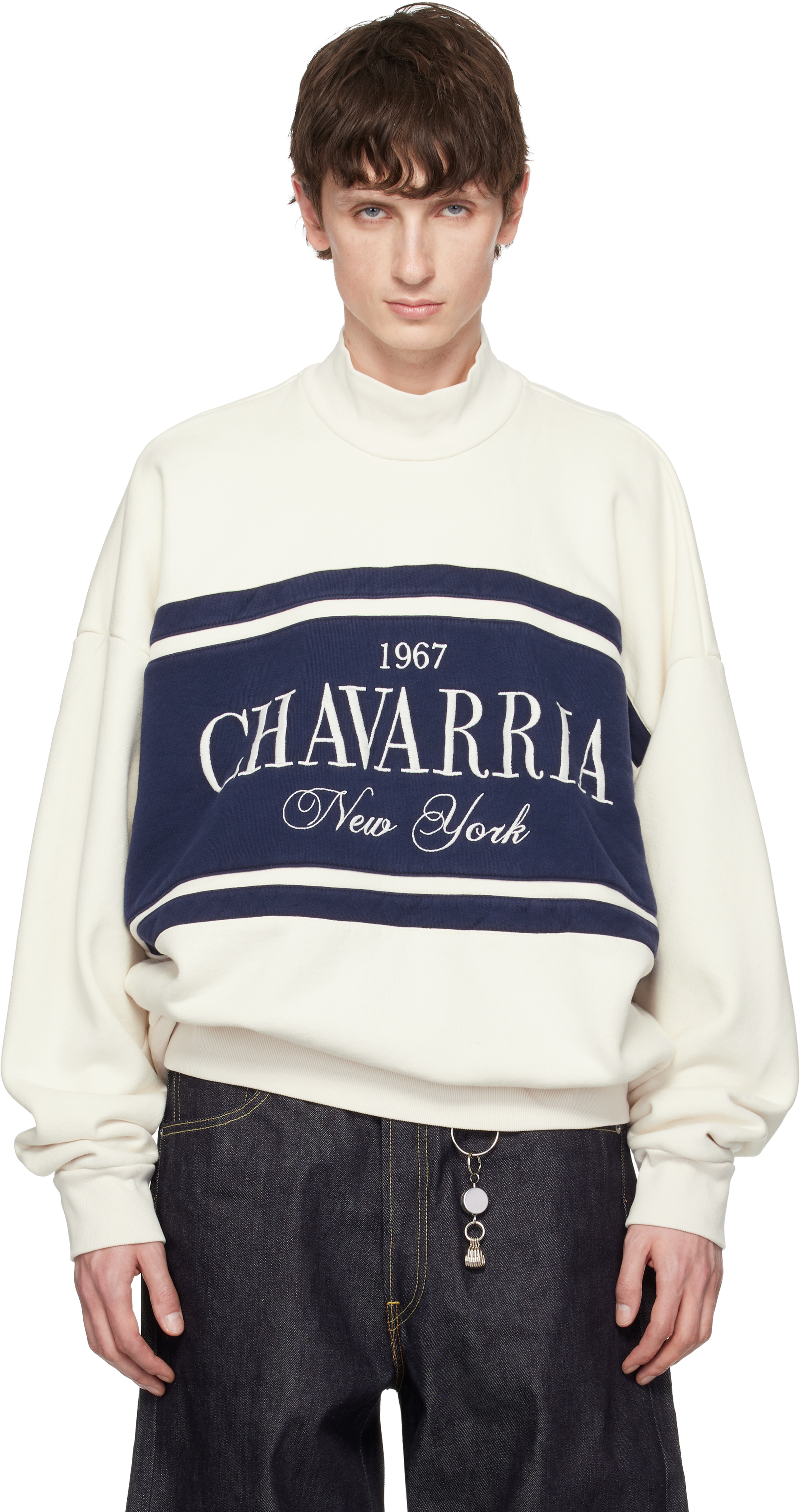 Off-White Chavarria Stripe Gilroy Sweatshirt by WILLY CHAVARRIA on