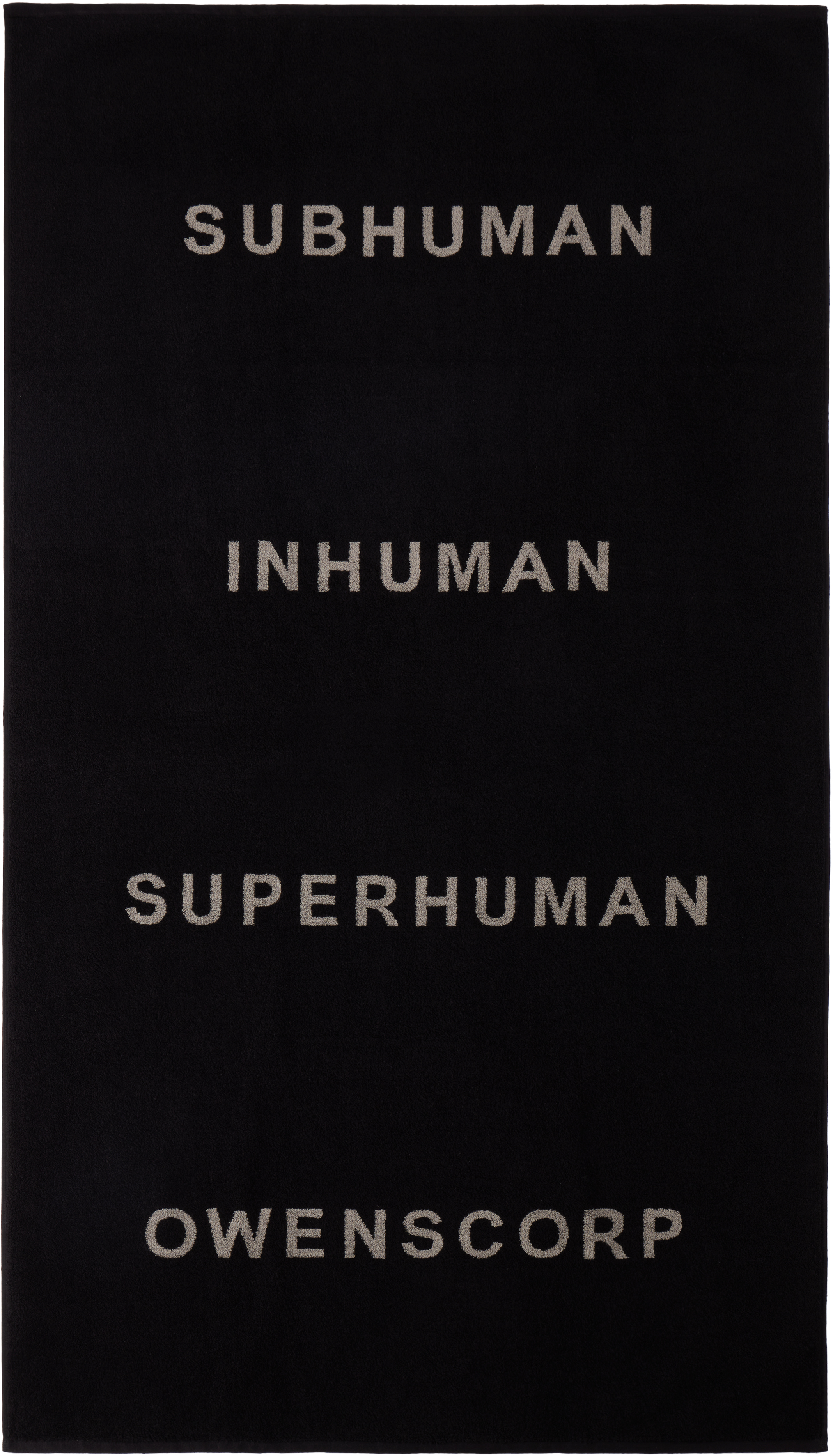 Rick Owens: Off-White & Black Beach Towel | SSENSE
