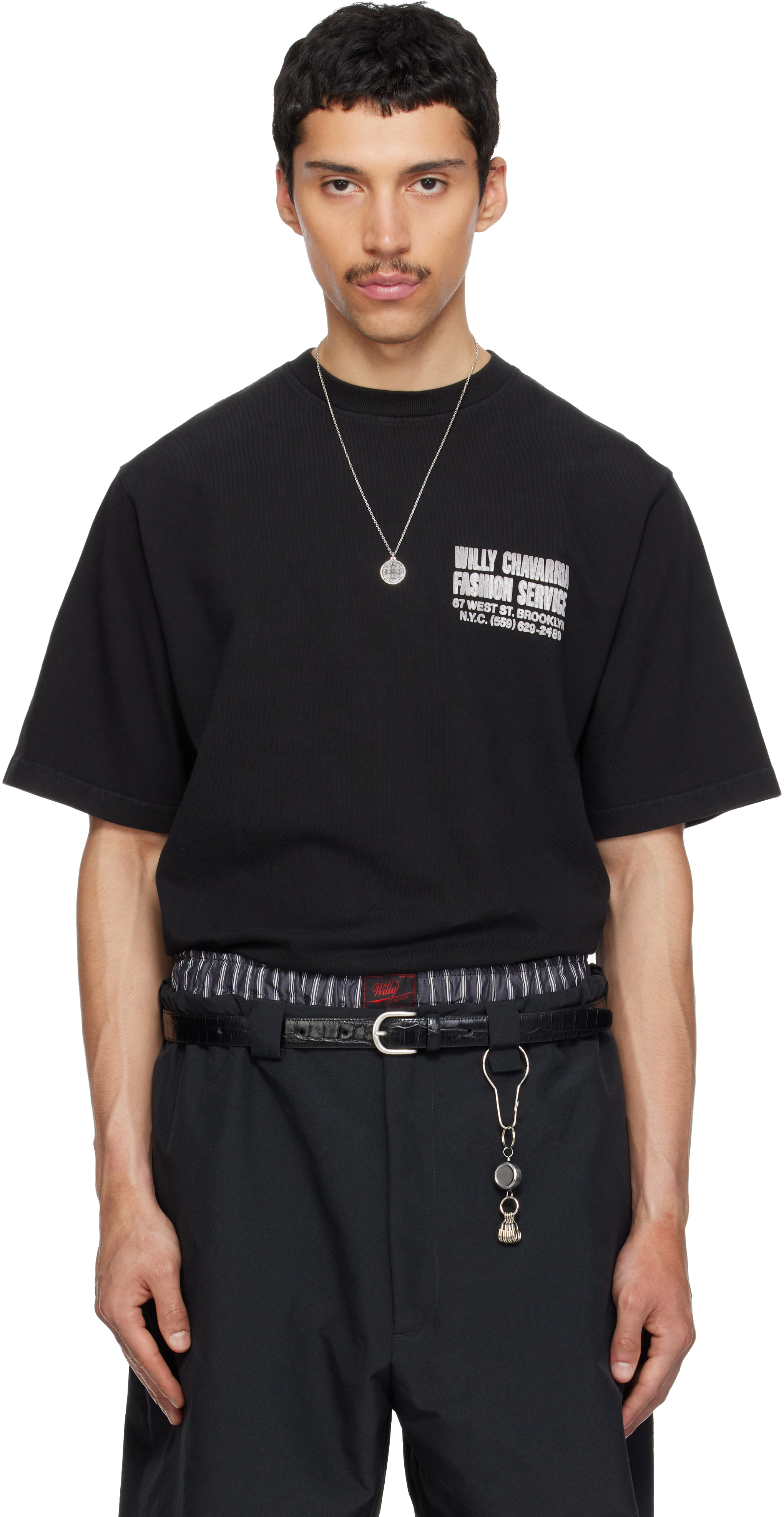 Black 'Fashion Services' T-shirt