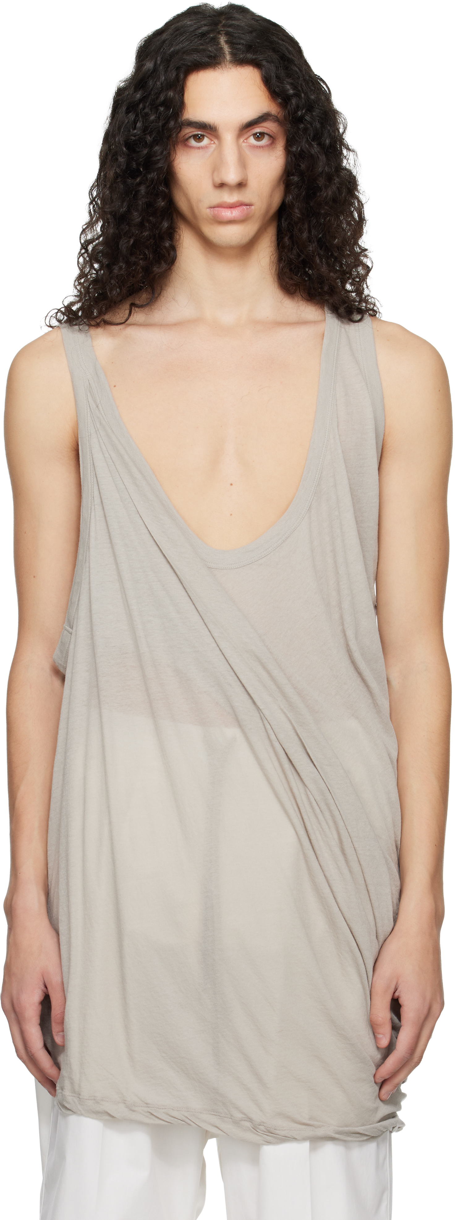 Rick Owens Off-White Temple Pony Tank Top