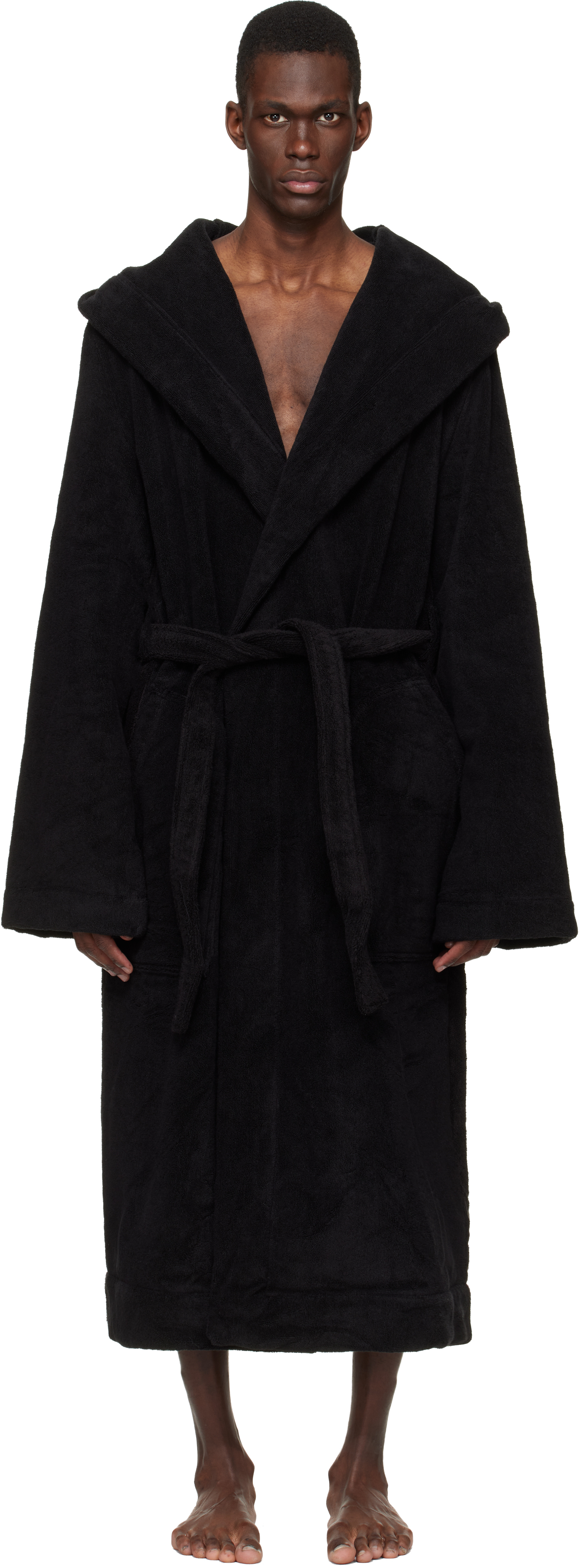Rick Owens Black Temple Pentagram Bathrobe