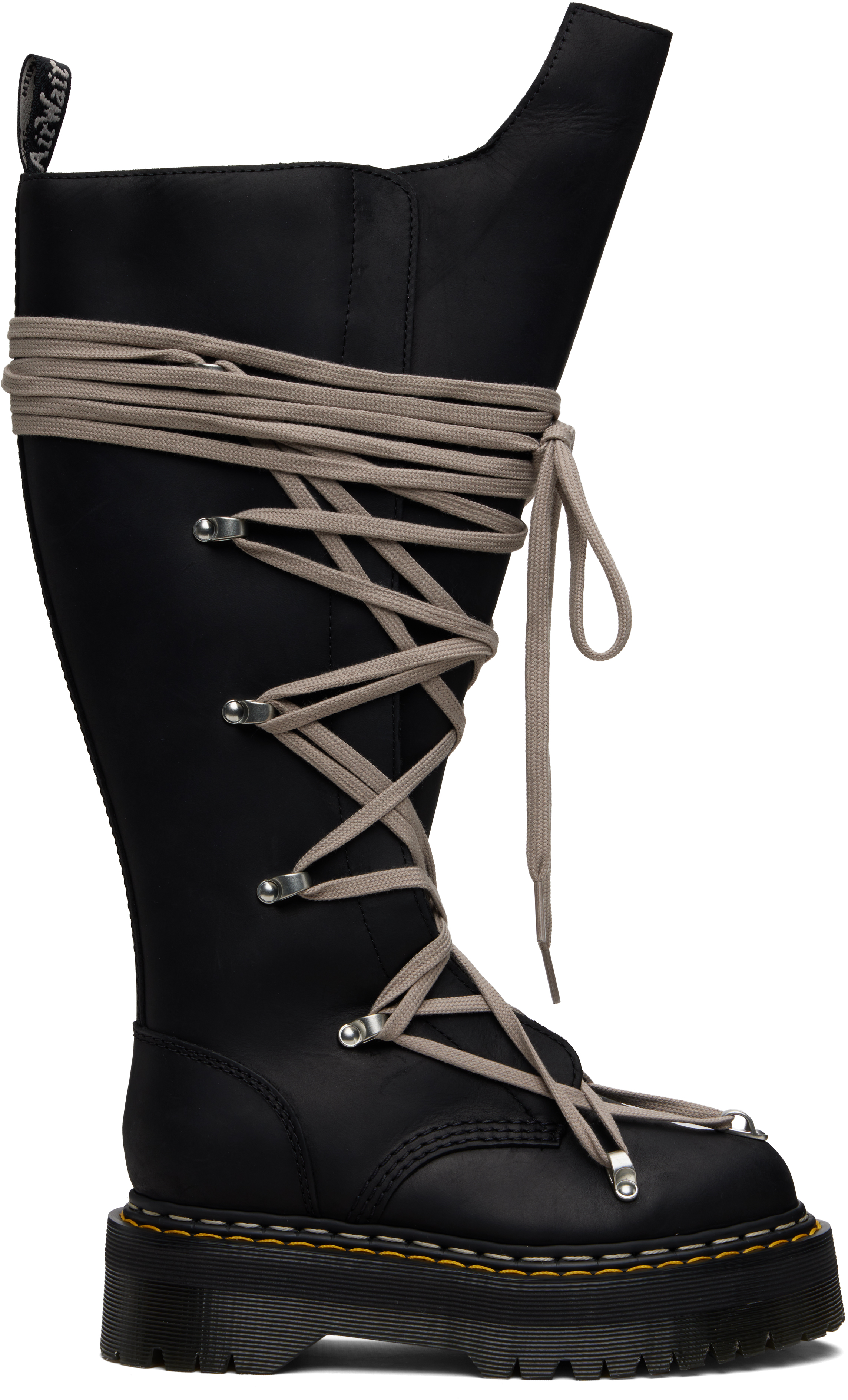 Rick Owens: ブラック Dr. Martensエディション 1B60 Quad Sole