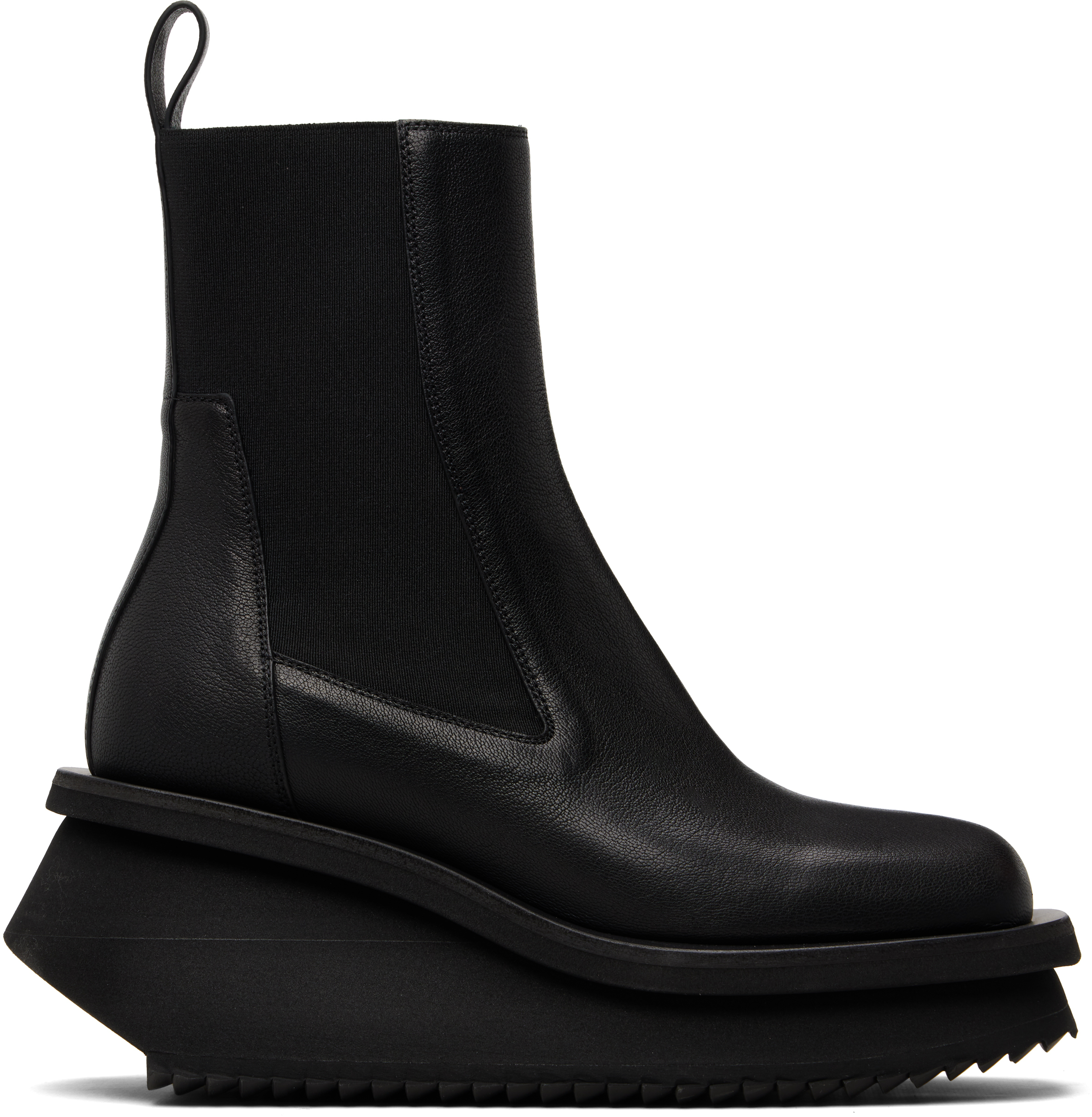 Rick Owens: ブラック Temple Low Factory Beatle チェルシーブーツ