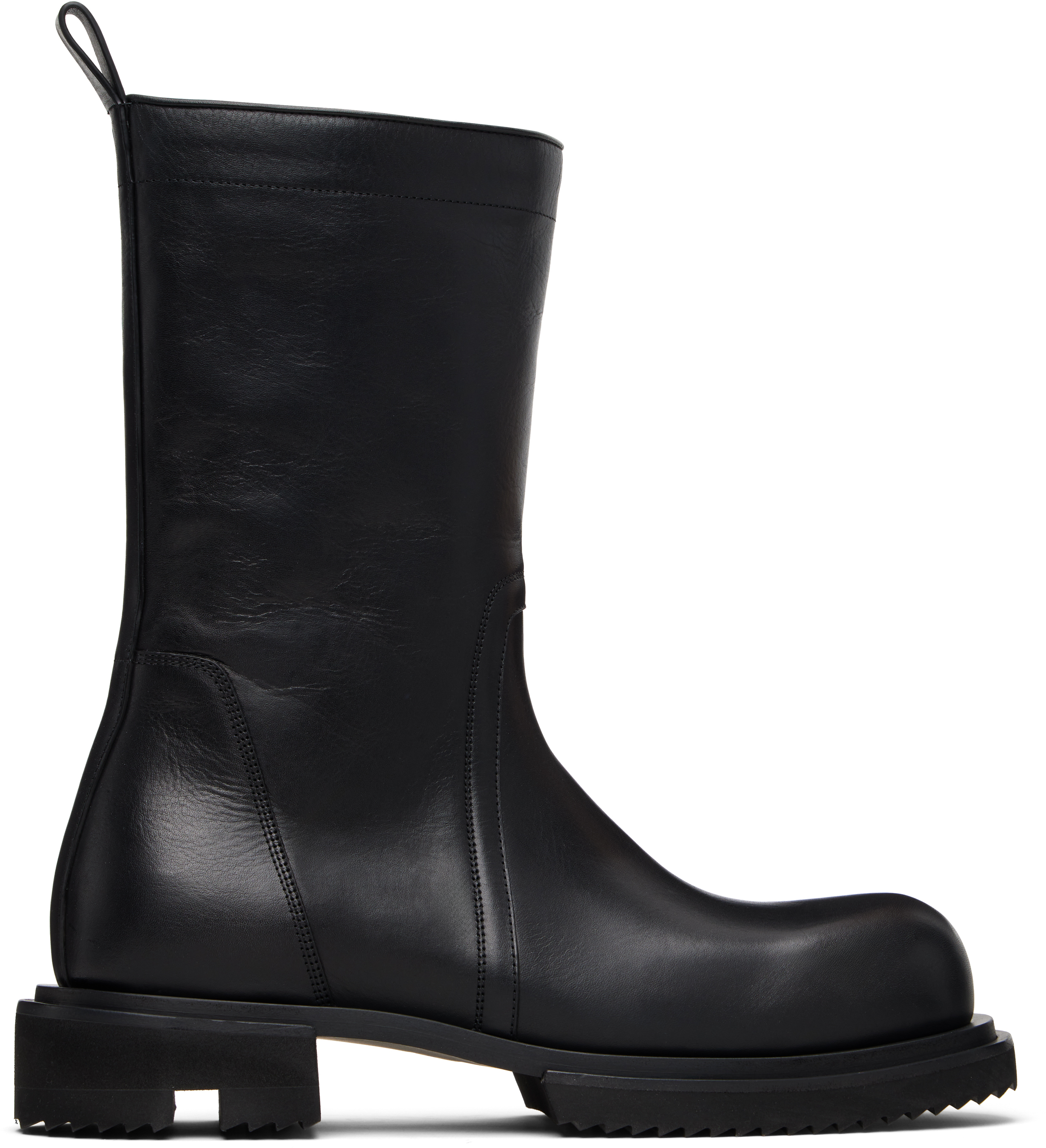 Rick Owens: Black Temple Creeper Gabe Boots | SSENSE