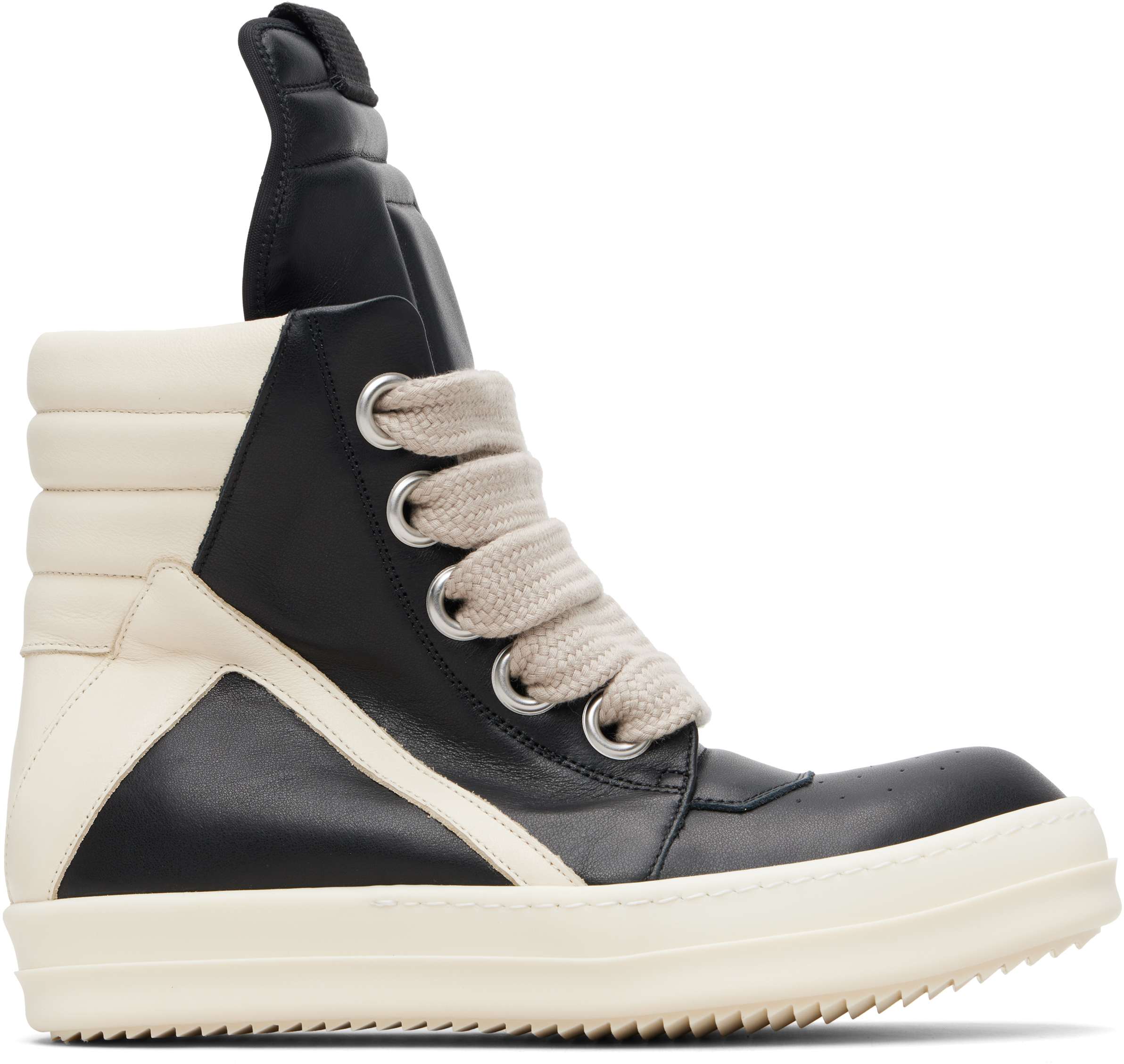 Rick Owens: ブラック Temple Jumbolace Geobasket スニーカー