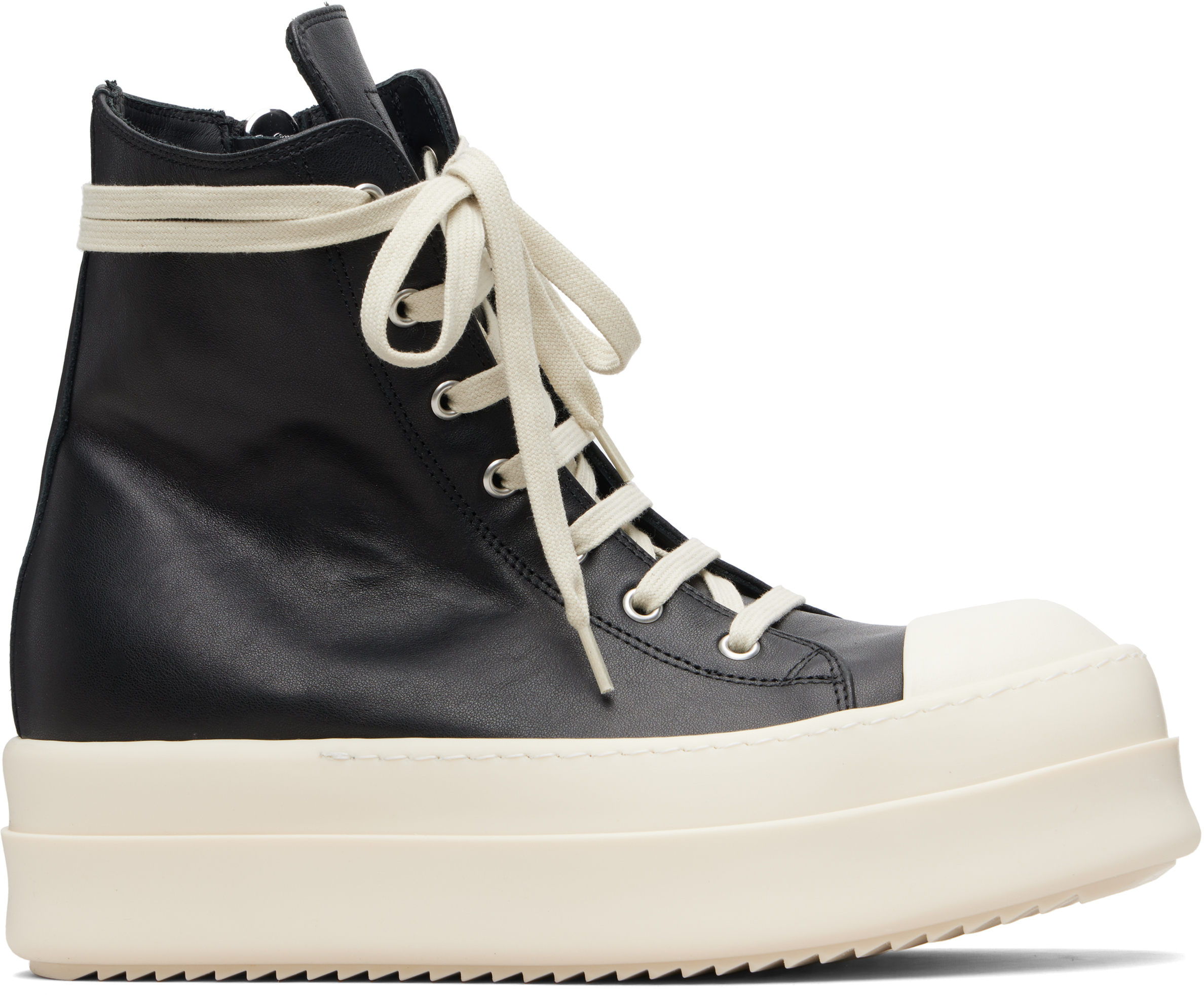 Rick Owens: Black Temple Mega Bumper Sneakers | SSENSE