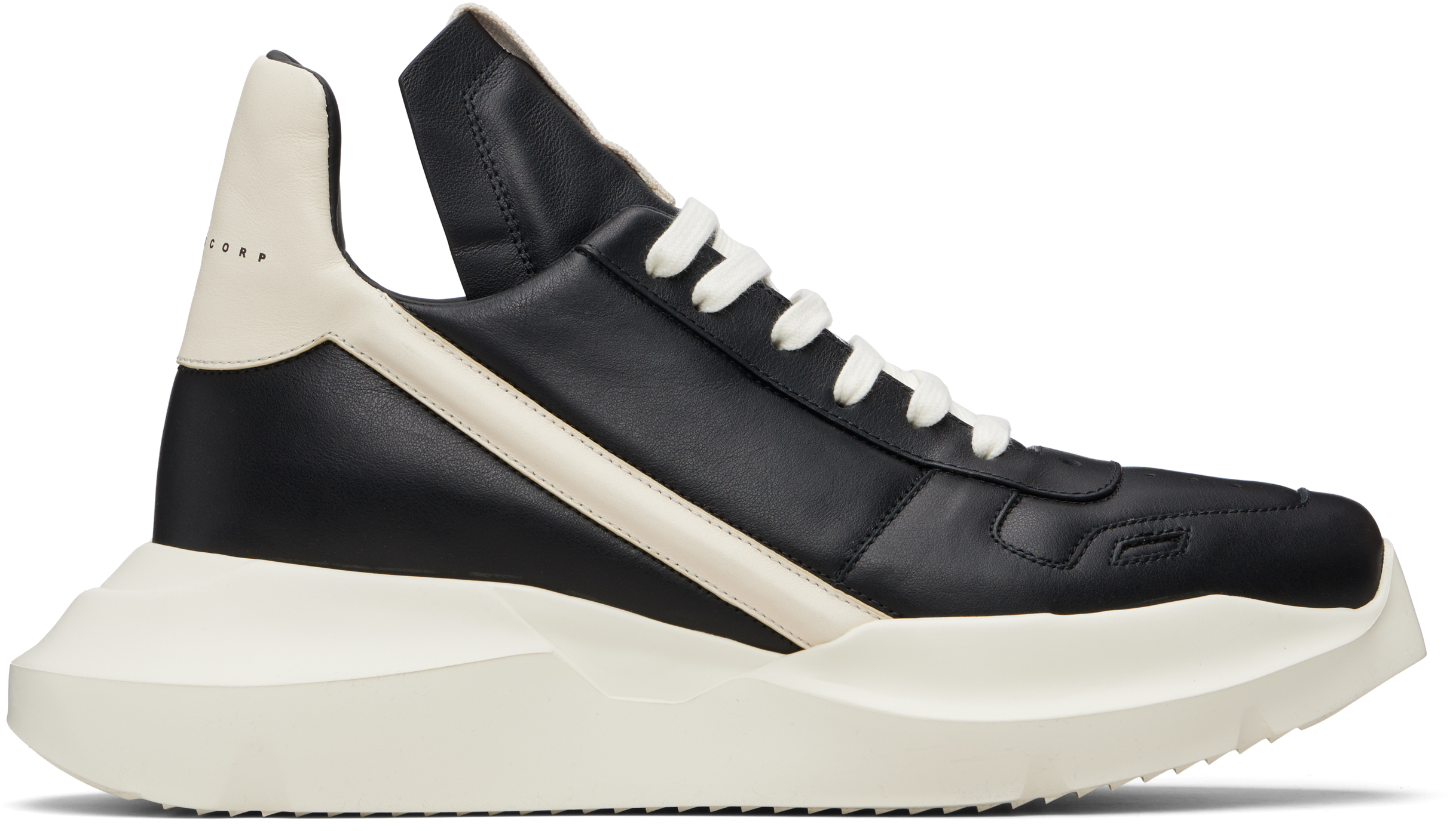 Rick Owens: Black Temple Geth Runner Sneakers | SSENSE