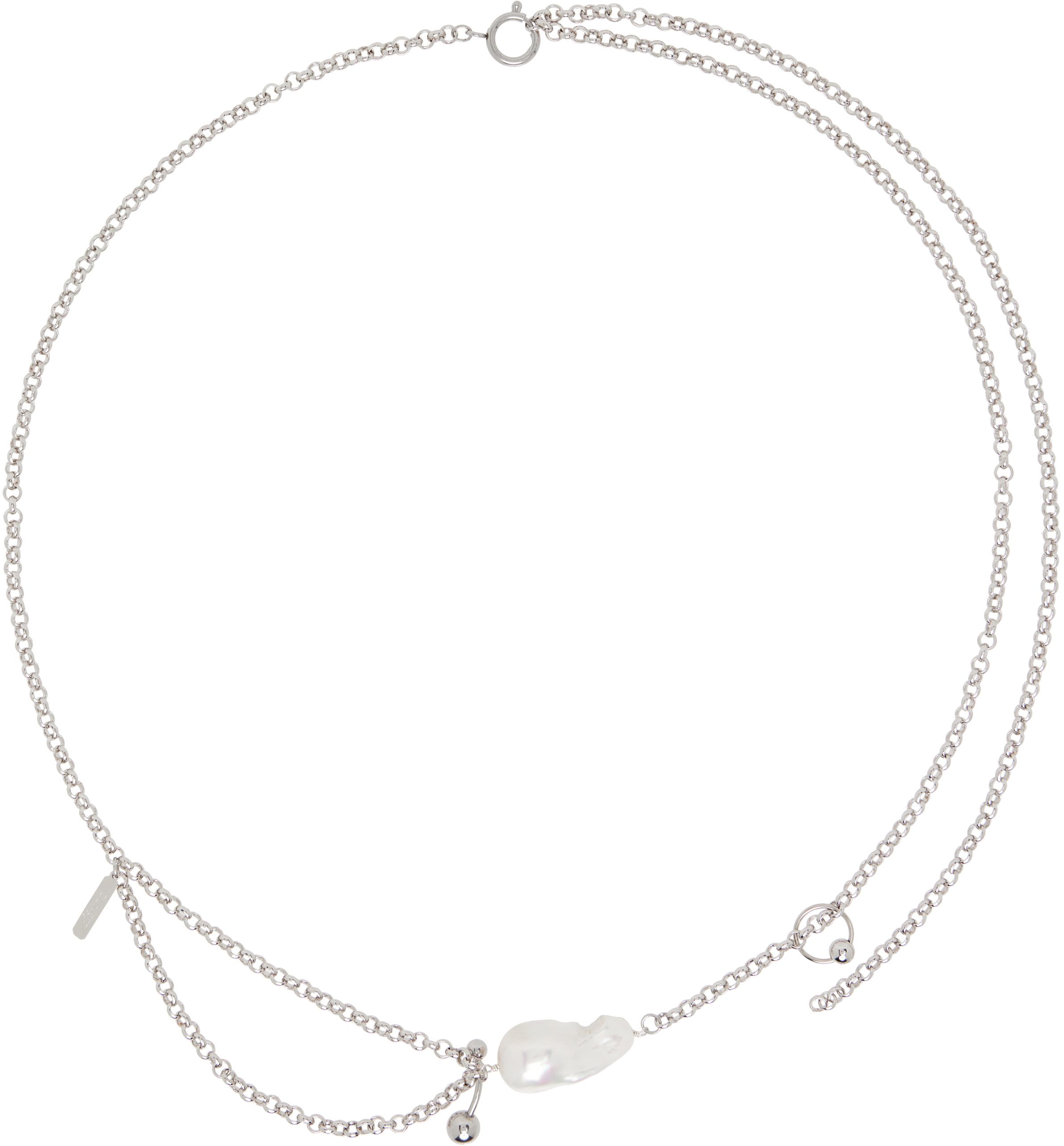 Silver Lauren Belt by Justine Clenquet on Sale