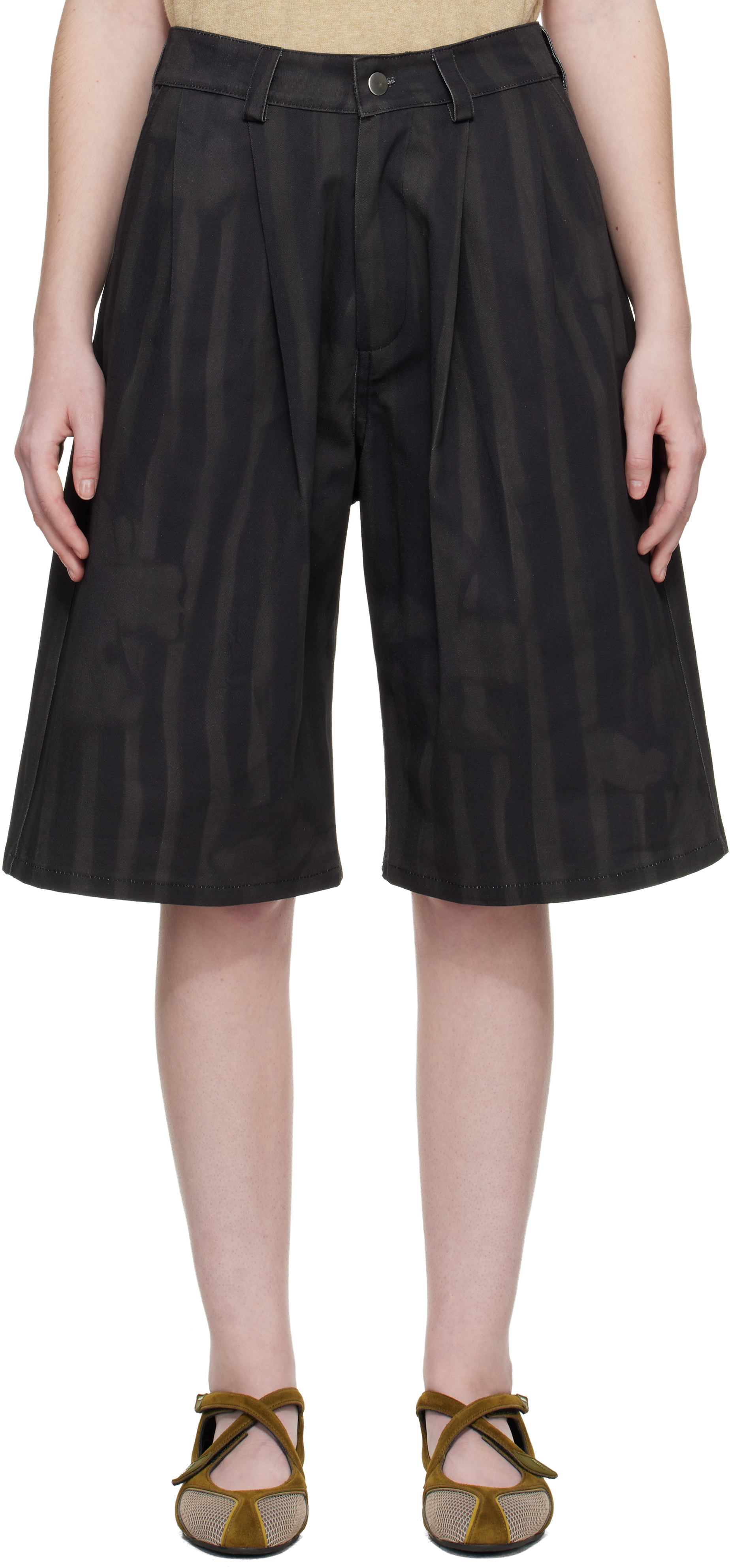 Collina Strada Black Catchfly Shorts