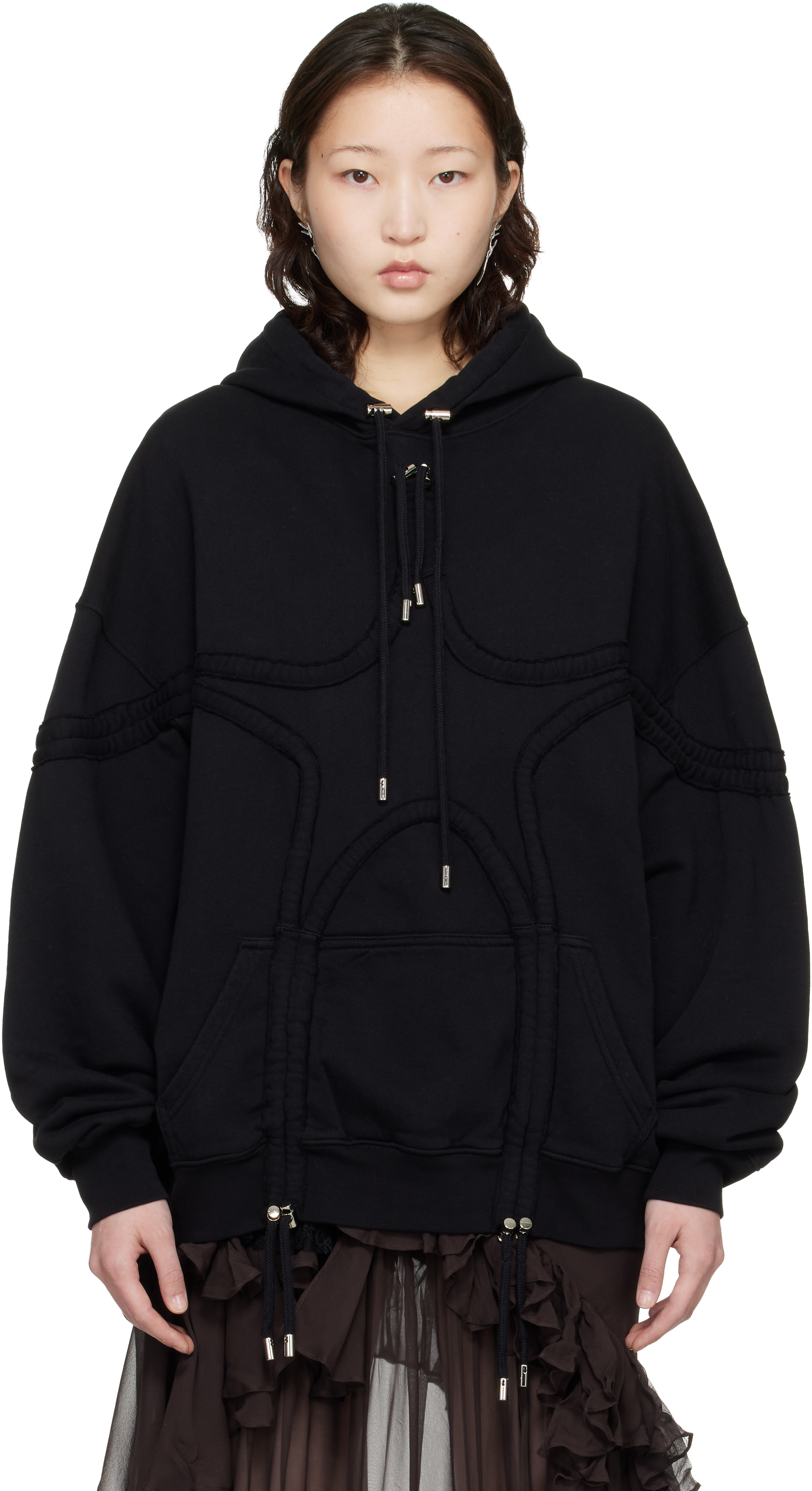 Black Star Hoodie by Collina Strada on Sale