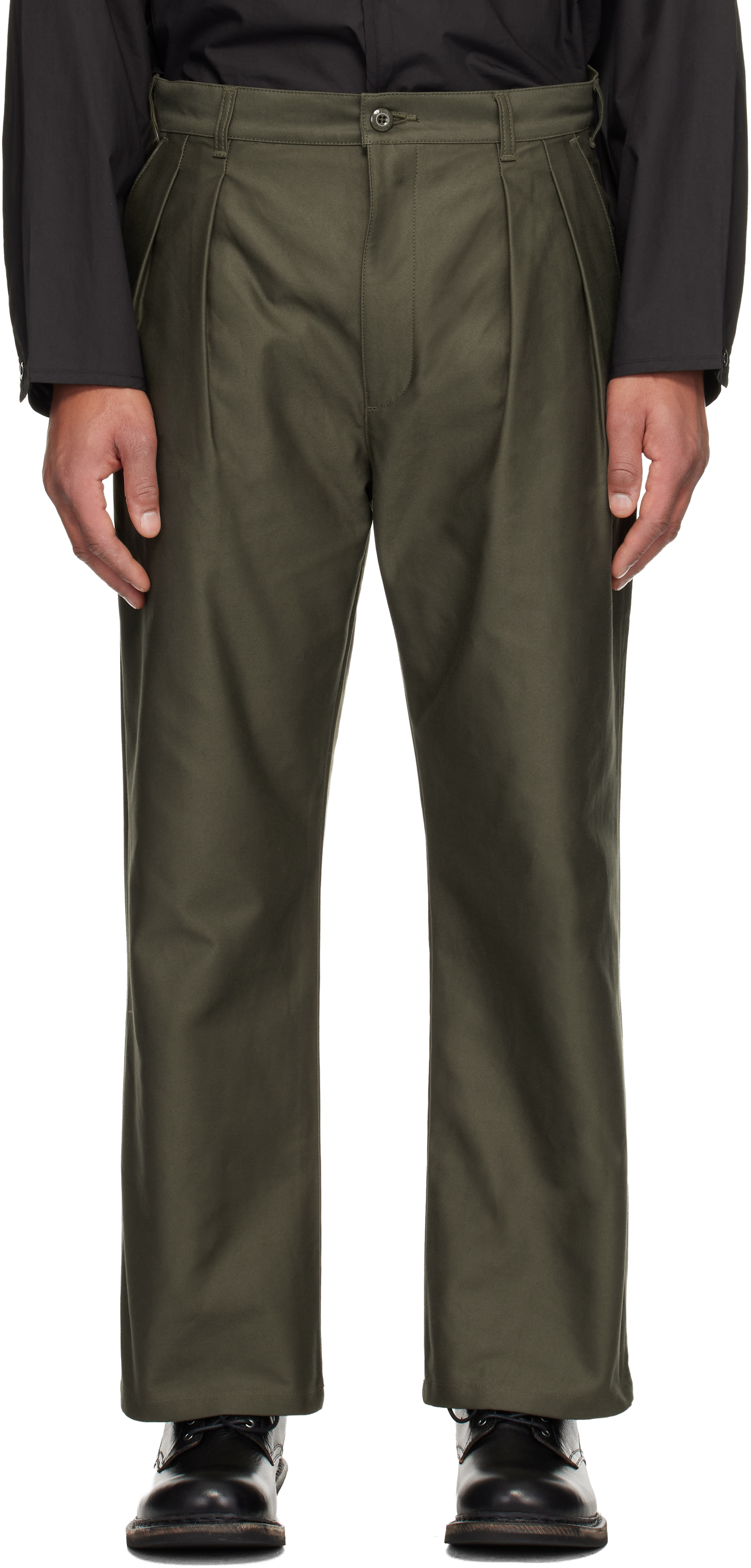 WTAPS: Green WRKT2501 Trousers | SSENSE