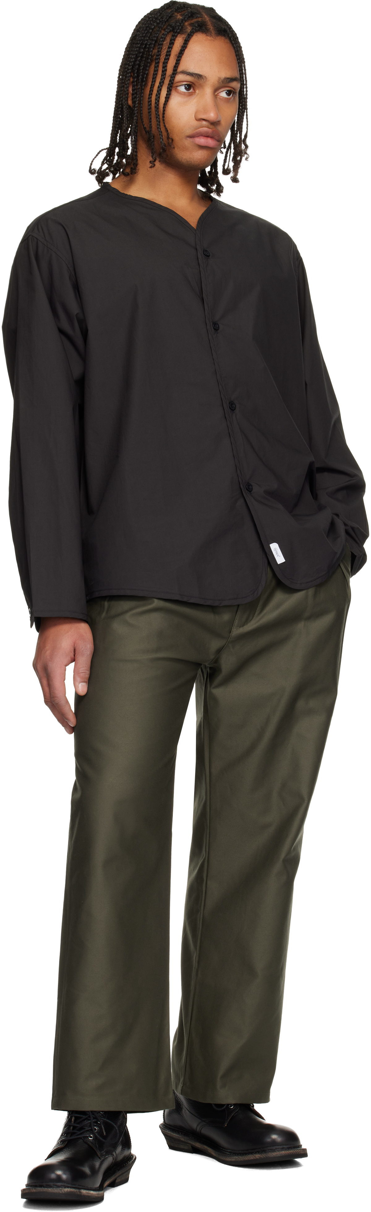 Wtaps Black Scout 01 Ls Shirt In Multi