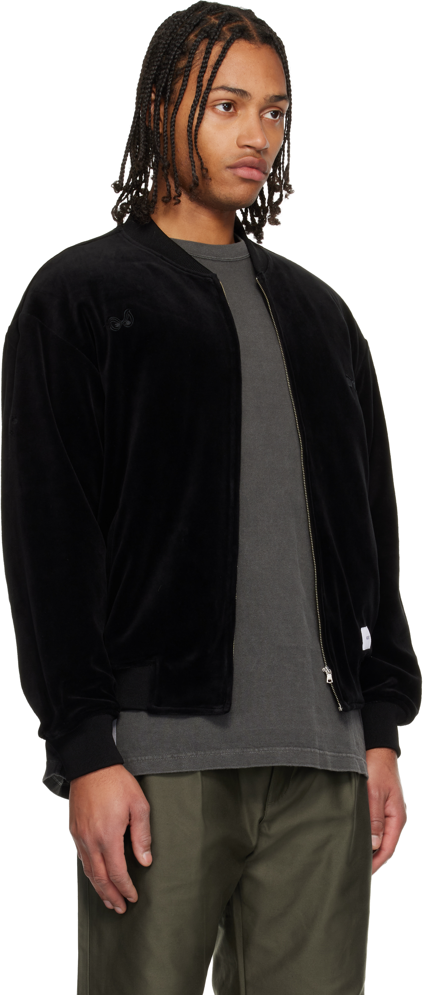 Wtaps Black Athletic Track Jacket In Black
