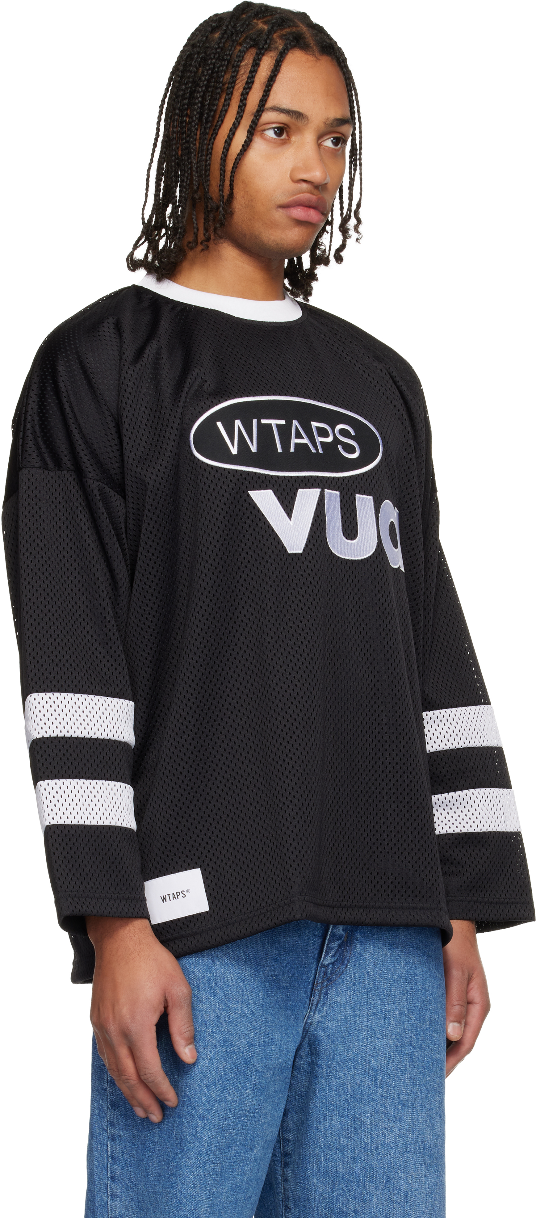 Wtaps Netminder Logo T-shirt In Black
