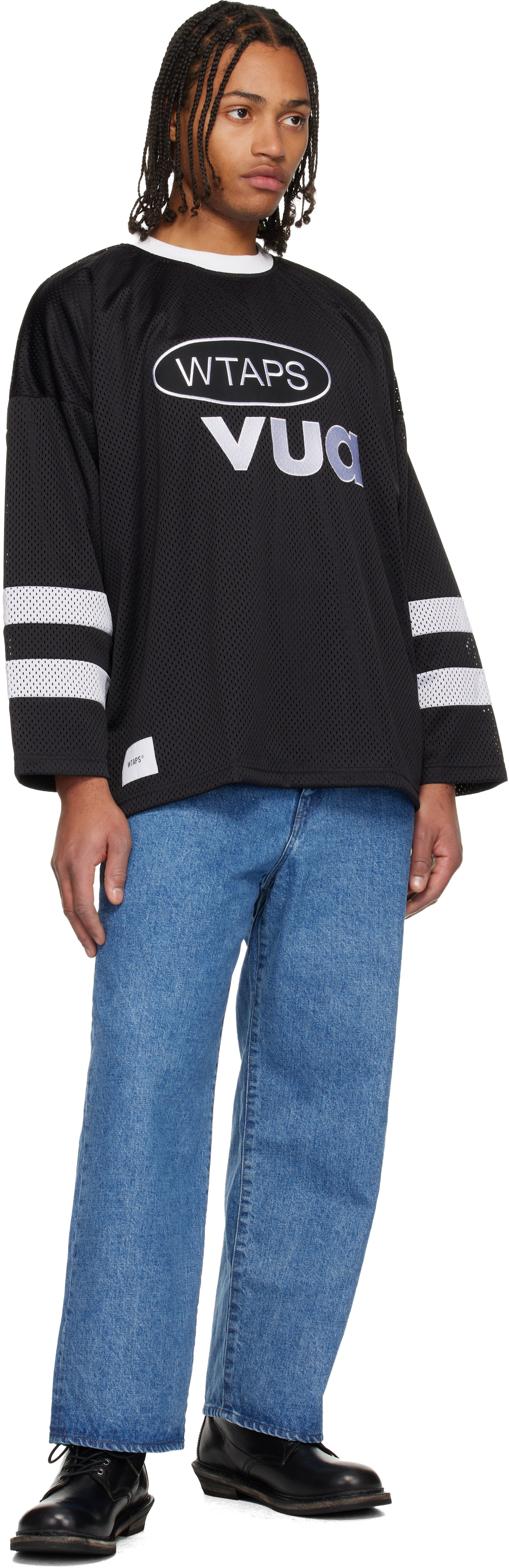 Wtaps Netminder Logo T-shirt In Black