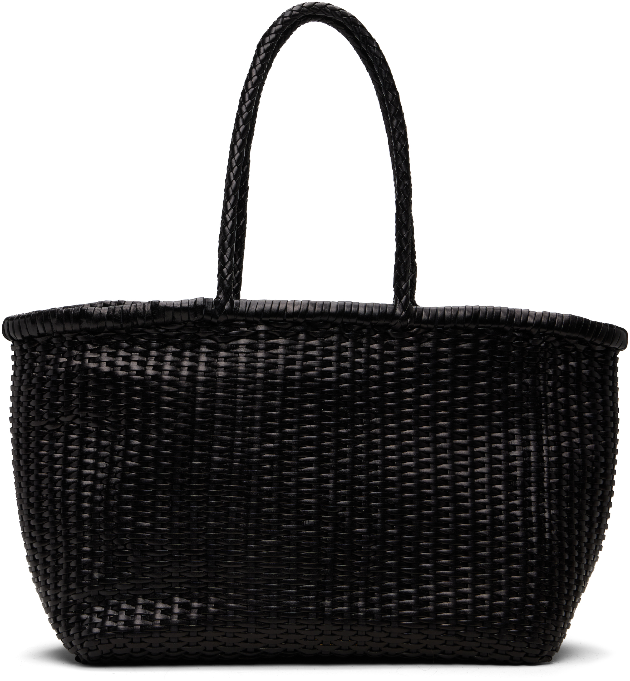 Dragon Diffusion: Black B Weave Big Tote | SSENSE
