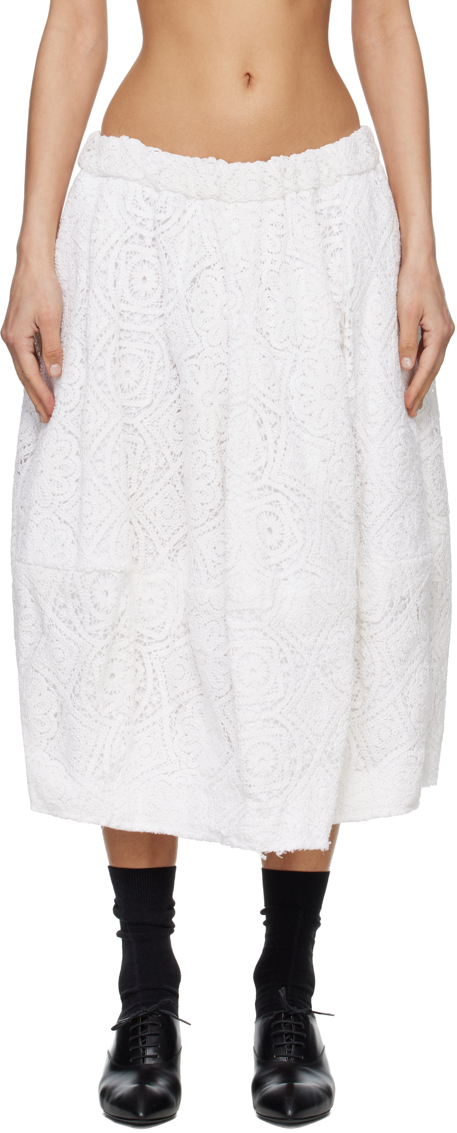 Comme des Garçonsのホワイト Cotton Chemical Lace Garment Treated