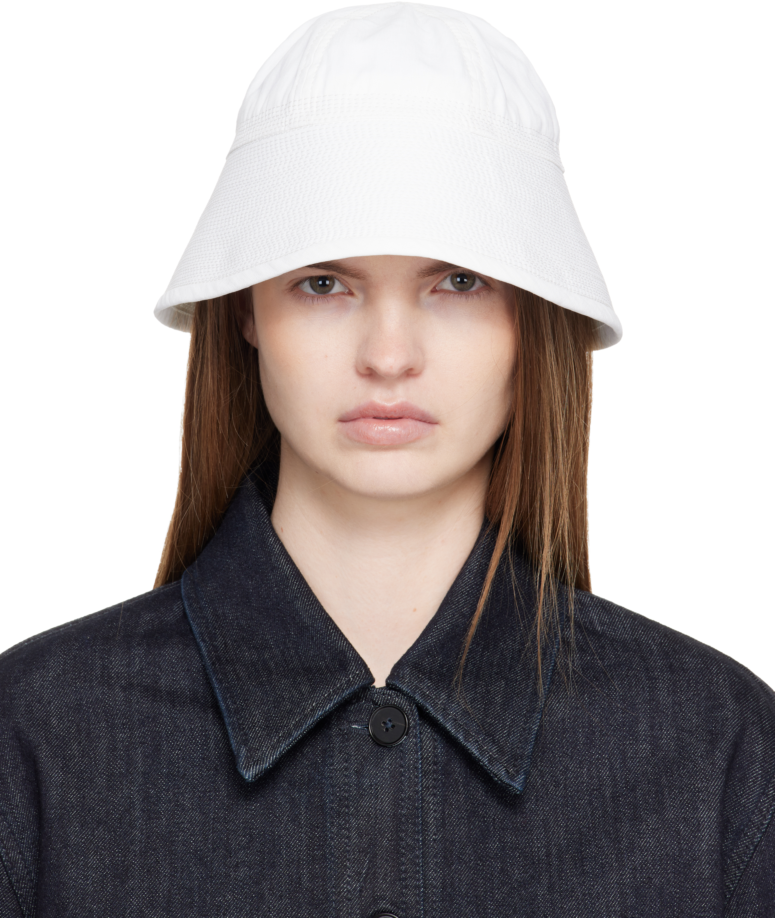 Jil Sander Off-White Linen Bucket Hat