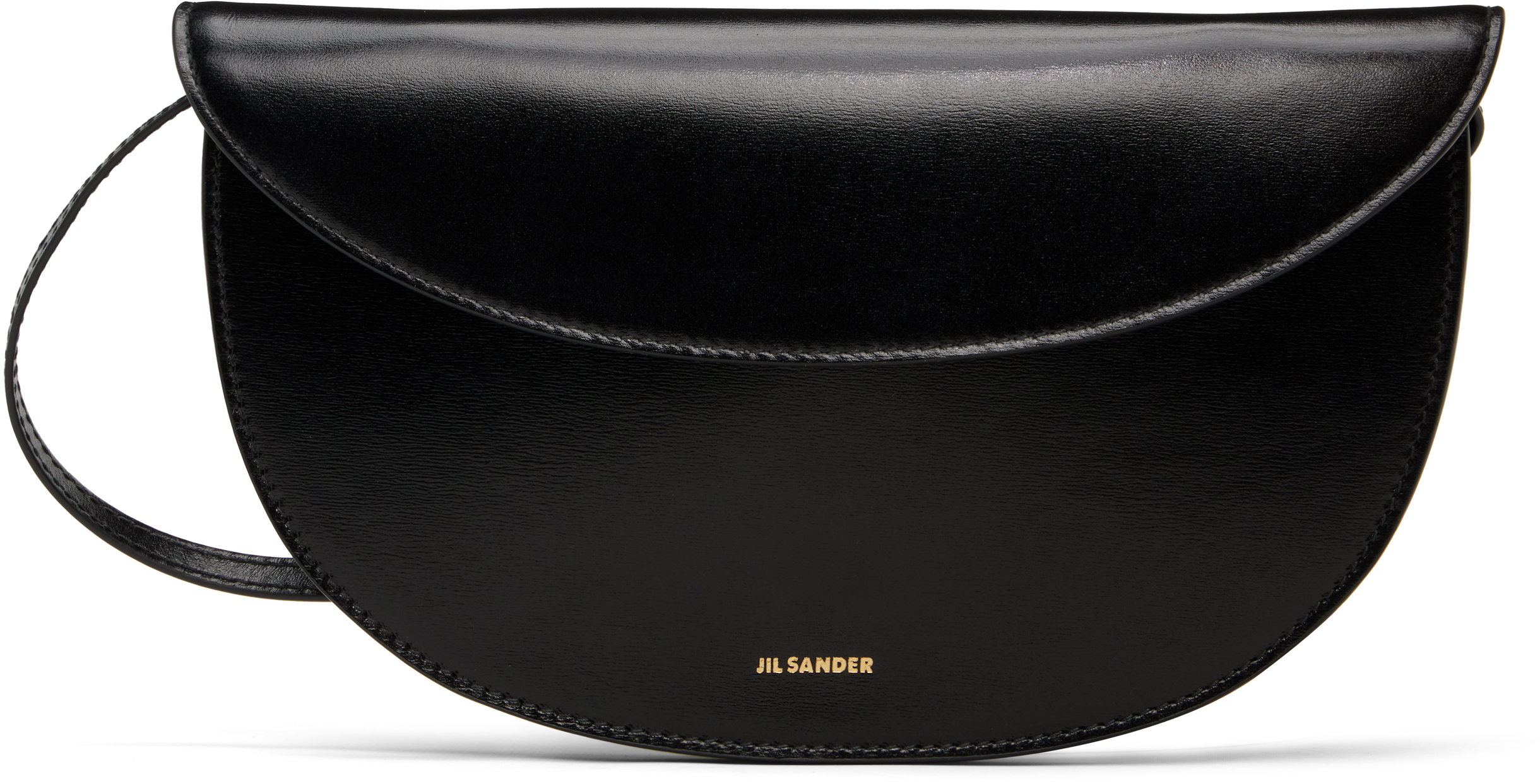 Jil Sander Black Curve Wallet Bag