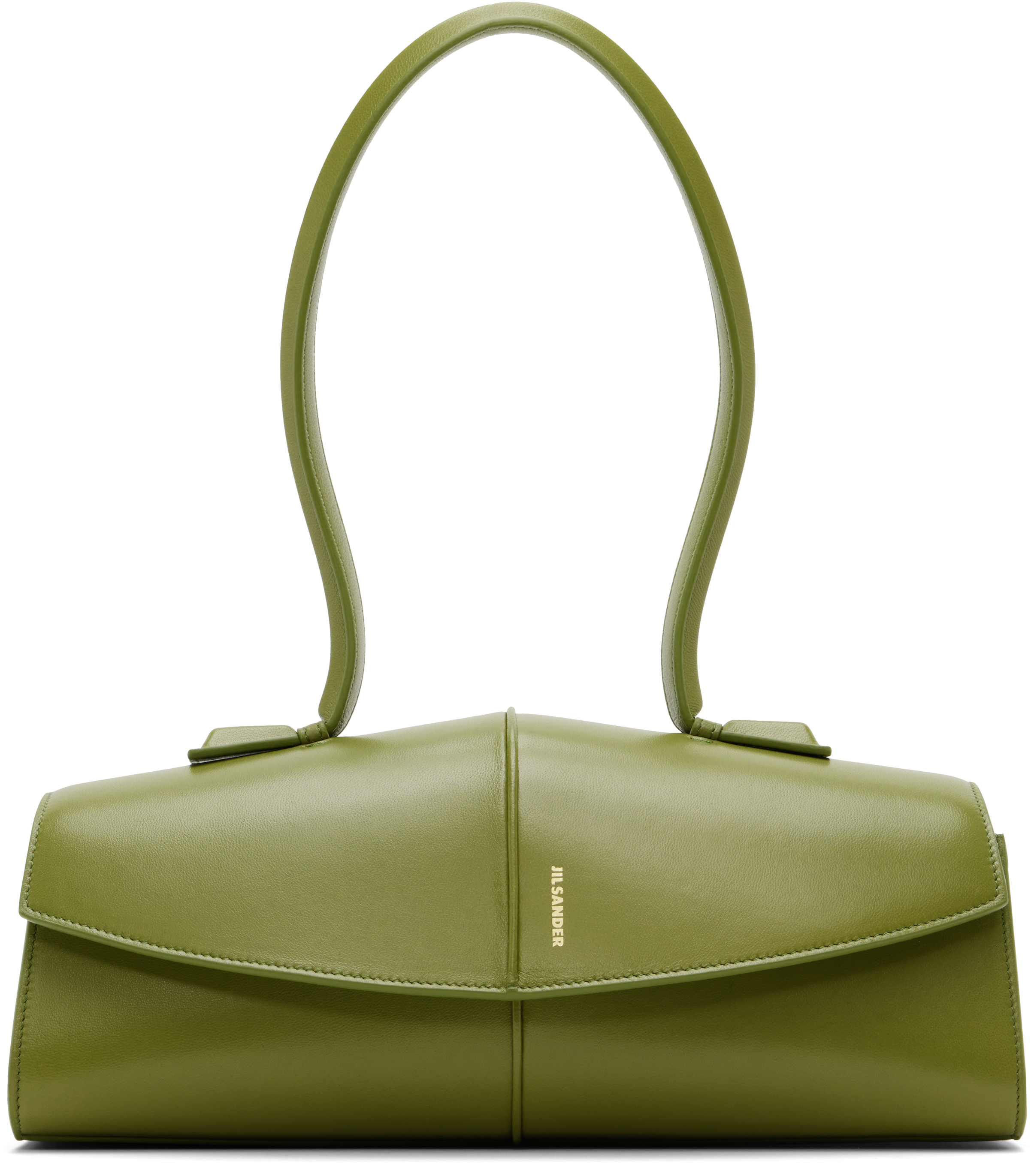 JIL SANDER ライトグリーン ハンドバッグ Jil Sander: Green Linea Shoulder Bag | SSENSE