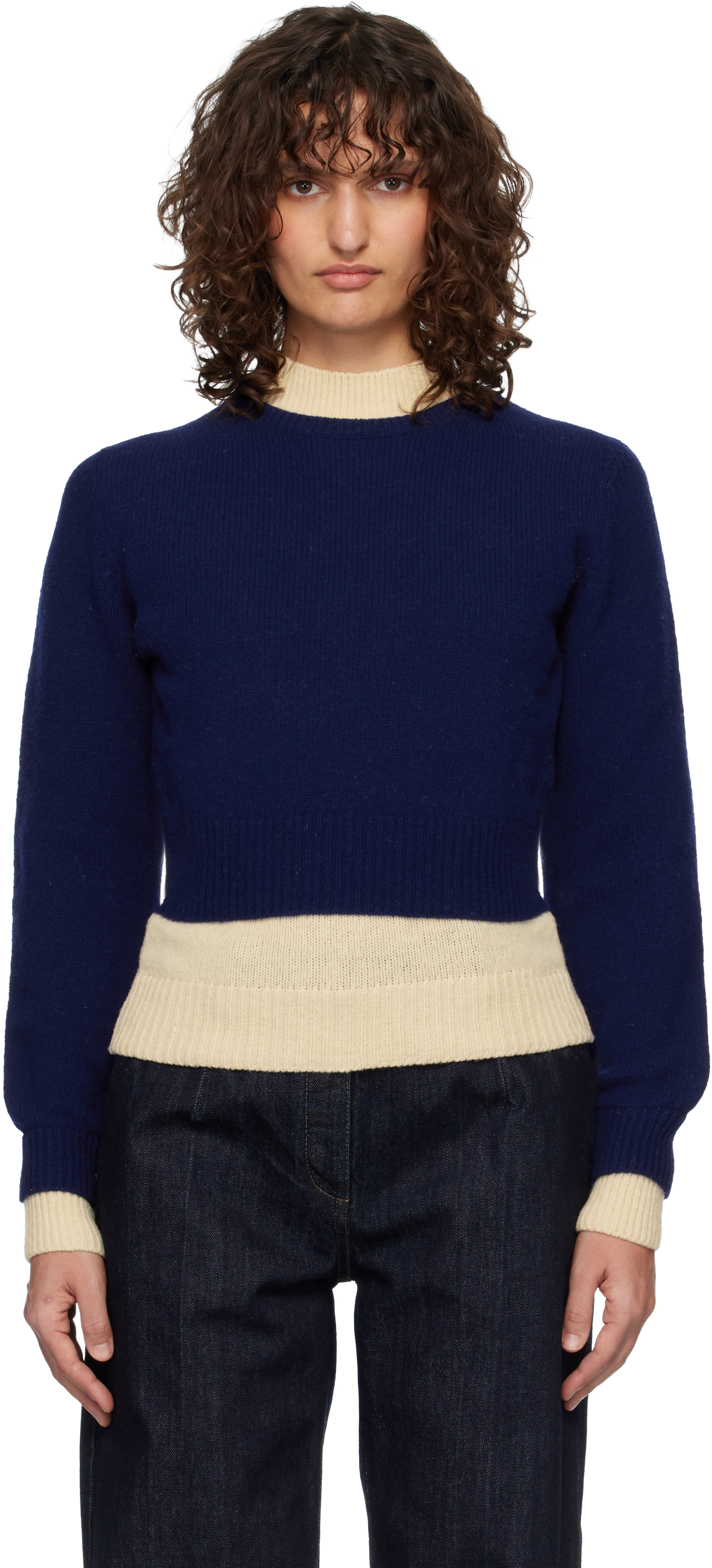 2022AW JIL SANDER Boiled Wool Sweater Jil Sander Long Sleeve 
