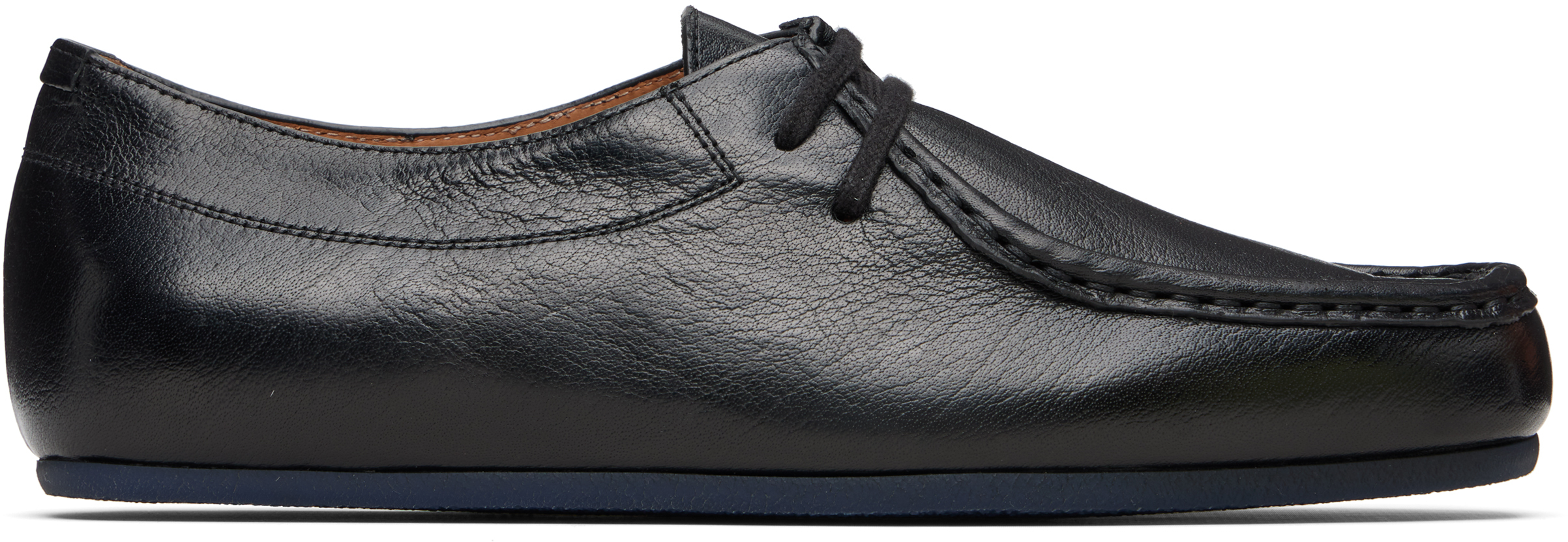 Jil Sander: Black Hood Lace-Up Derbys | SSENSE