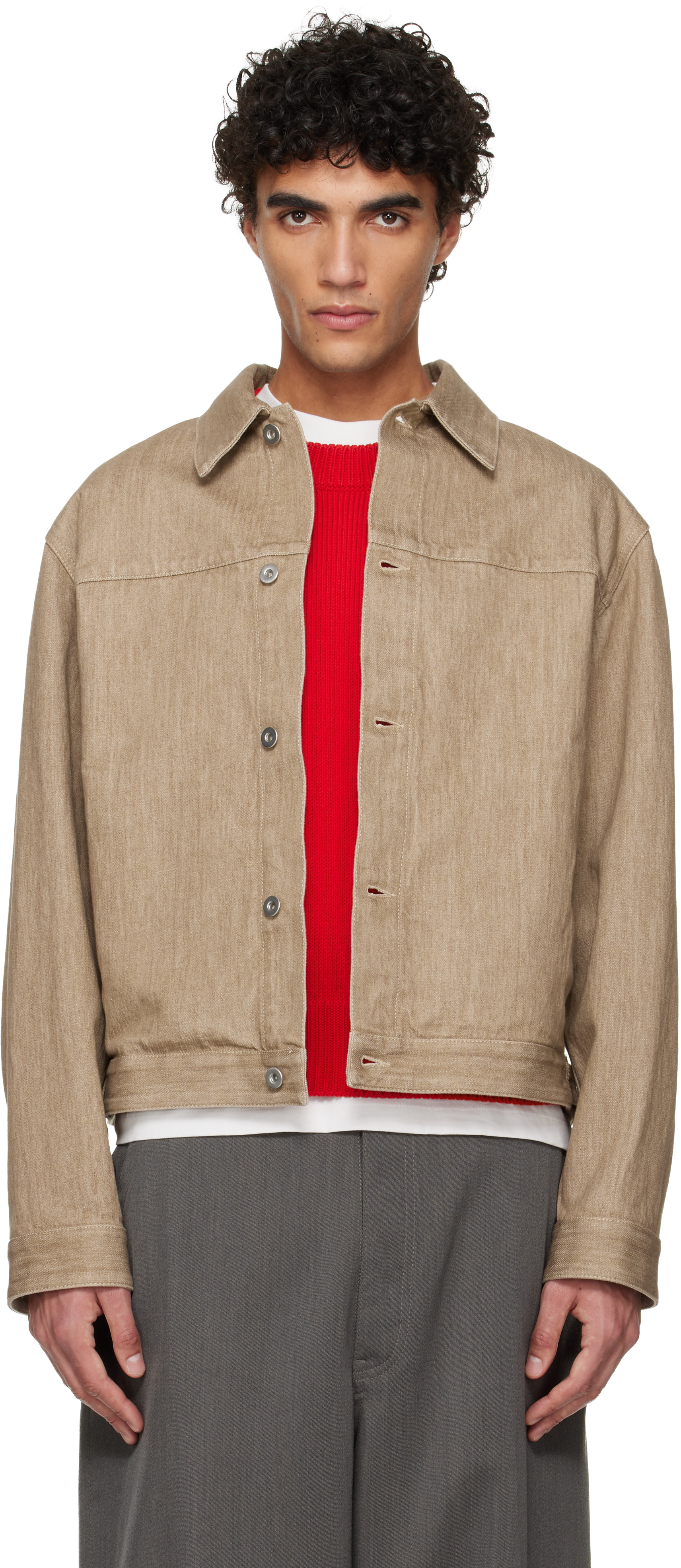 Jil Sander Beige Blouson Jacket