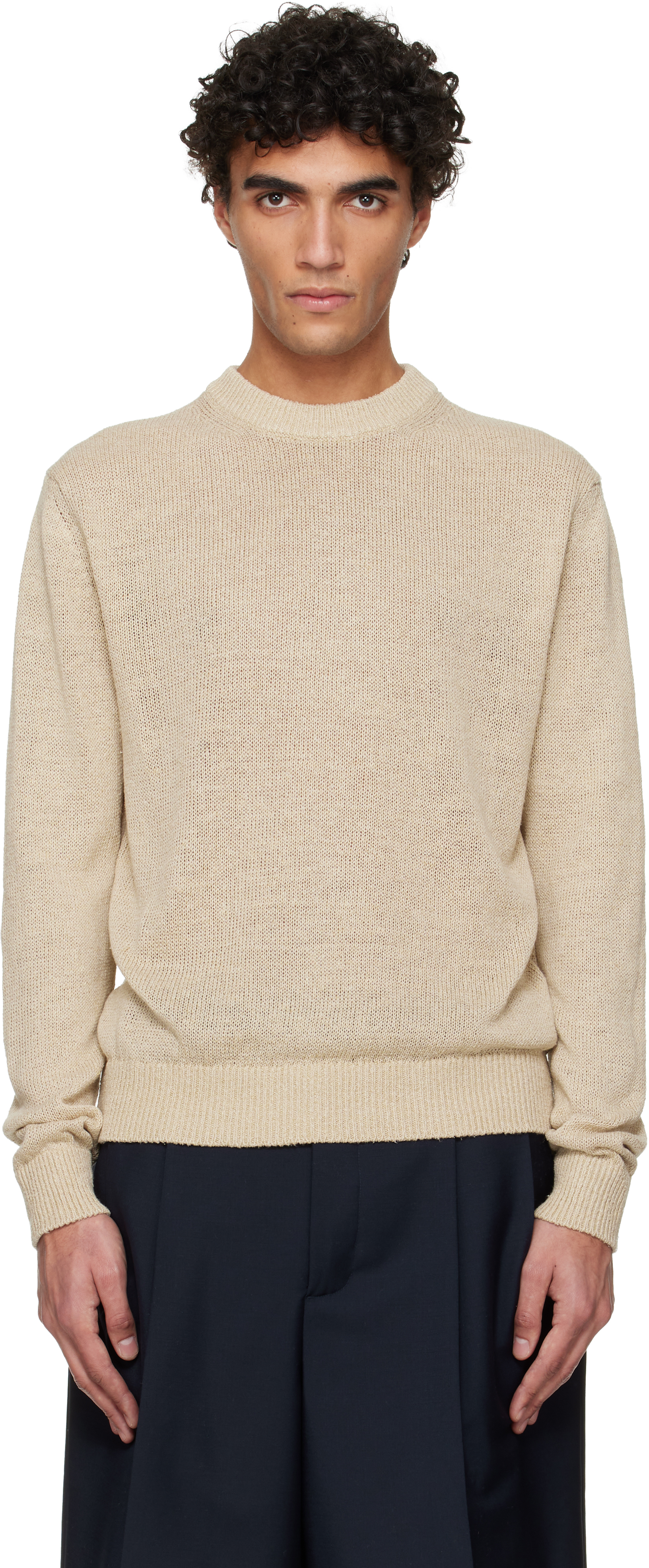 Beige Silk Sweater by Jil Sander on Sale