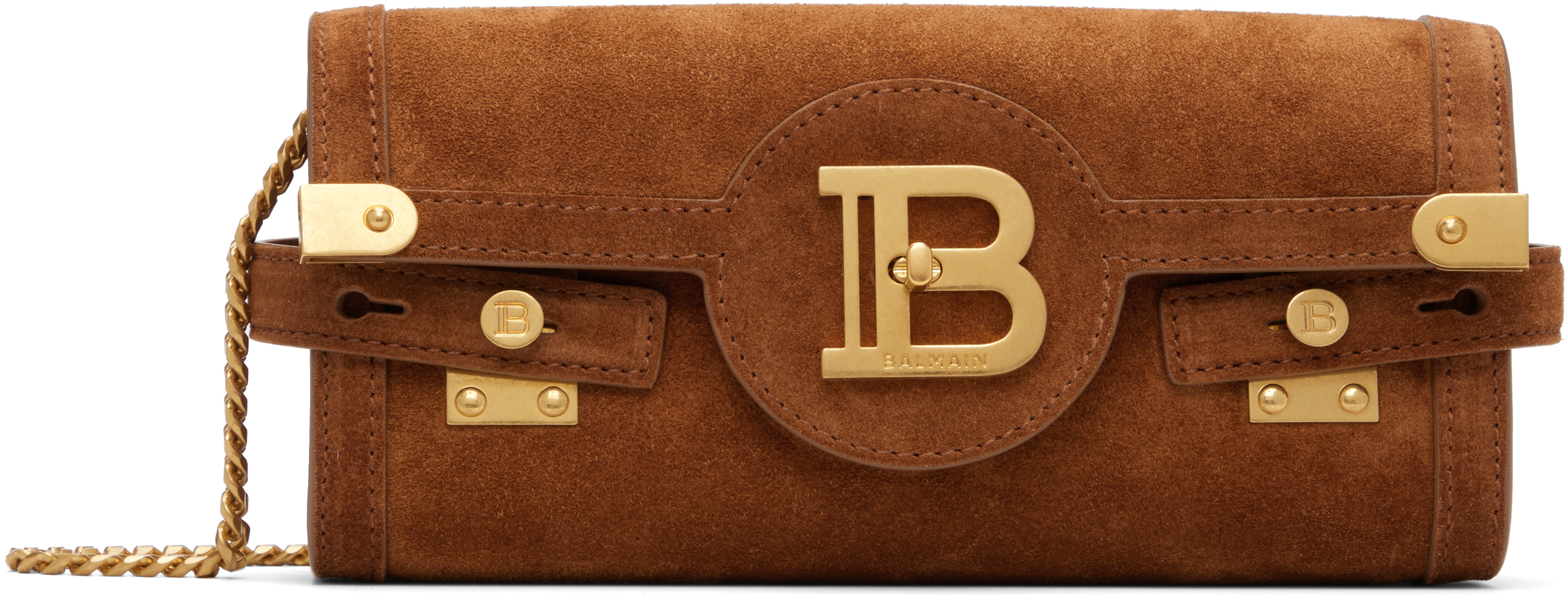 Balmain Tan B-Buzz Pouch 23 Bag