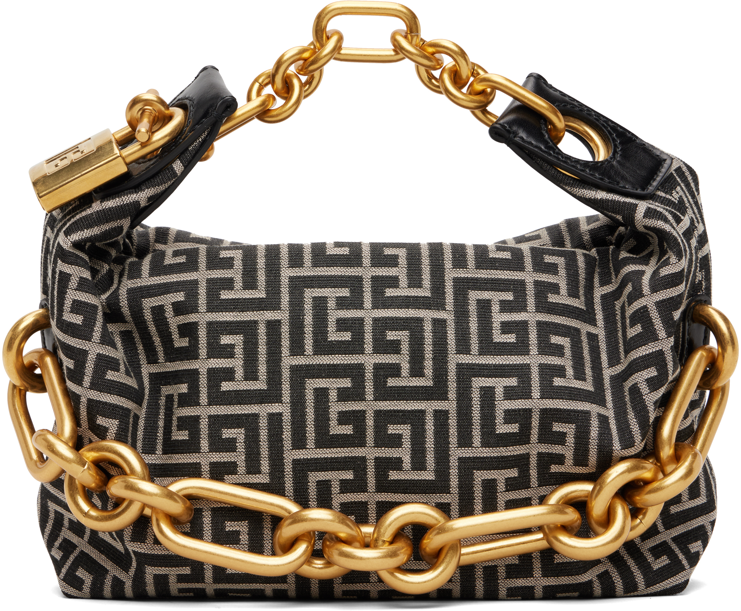 Black & Off-White Mini Sync Bag by BALMAIN on Sale