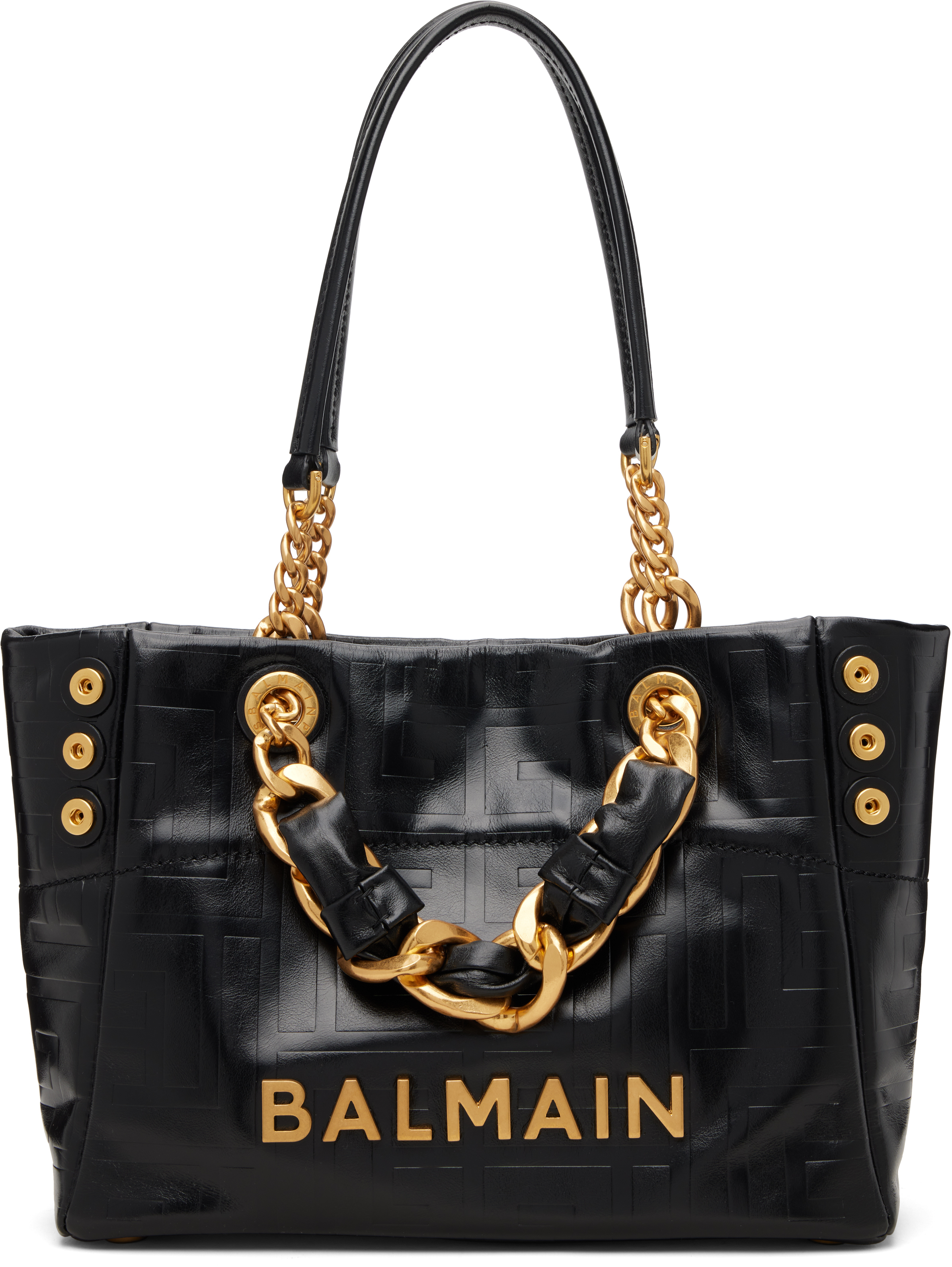 BALMAIN: Black Small 1945 Soft Tote | SSENSE