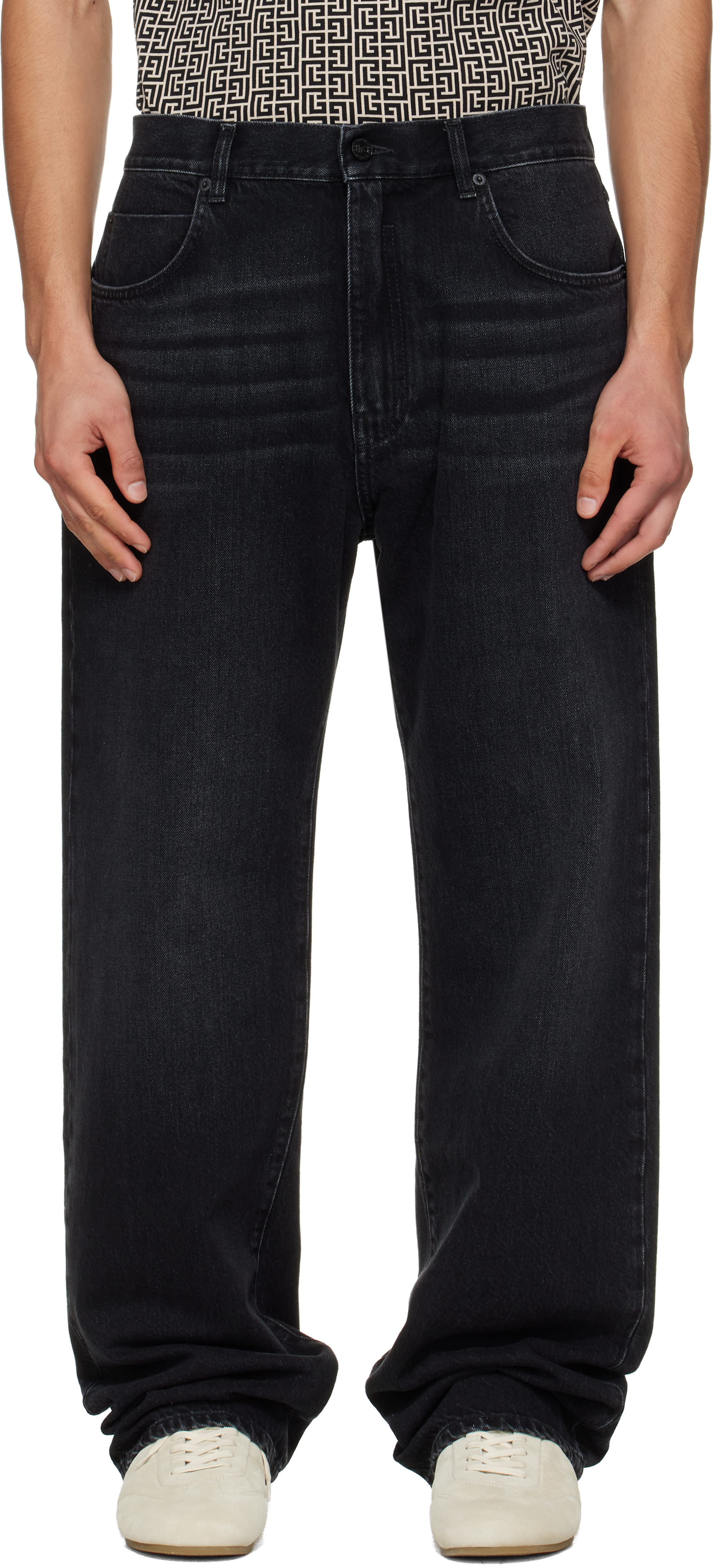 Balmain Black Loose Jeans