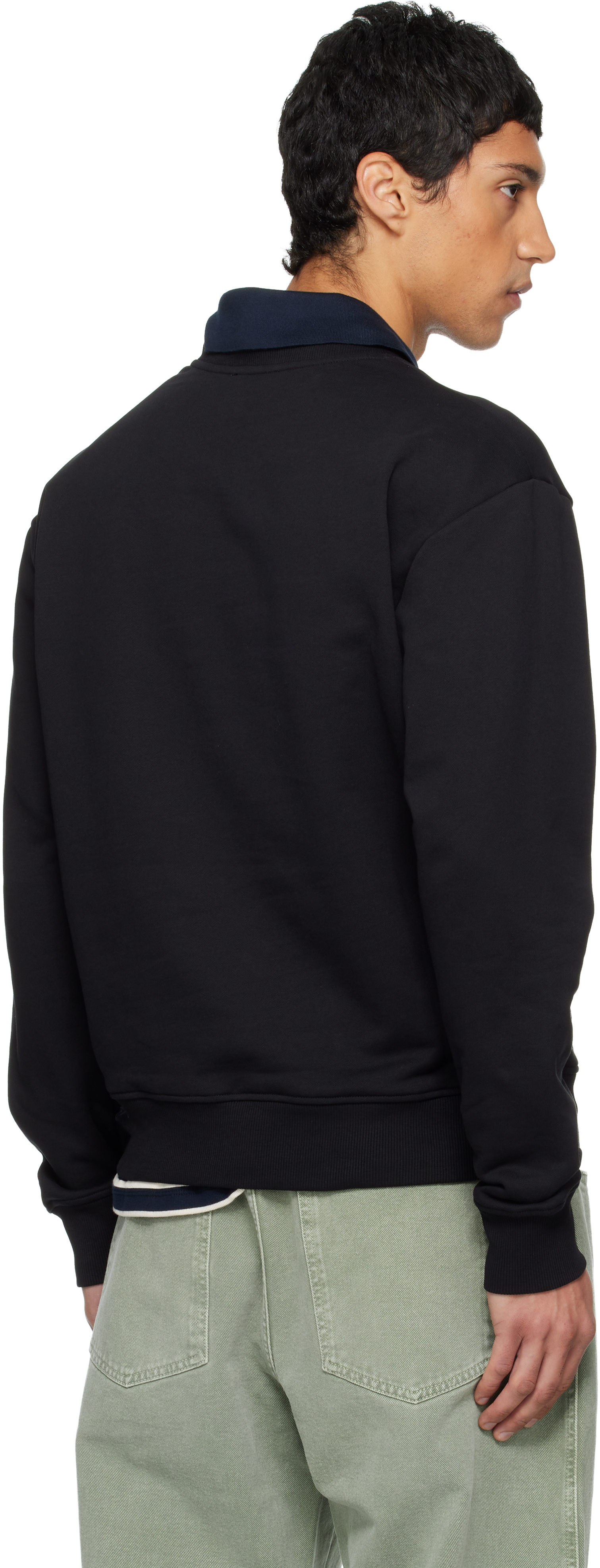 Balmain Black ' Paris' Sweatshirt In Blue