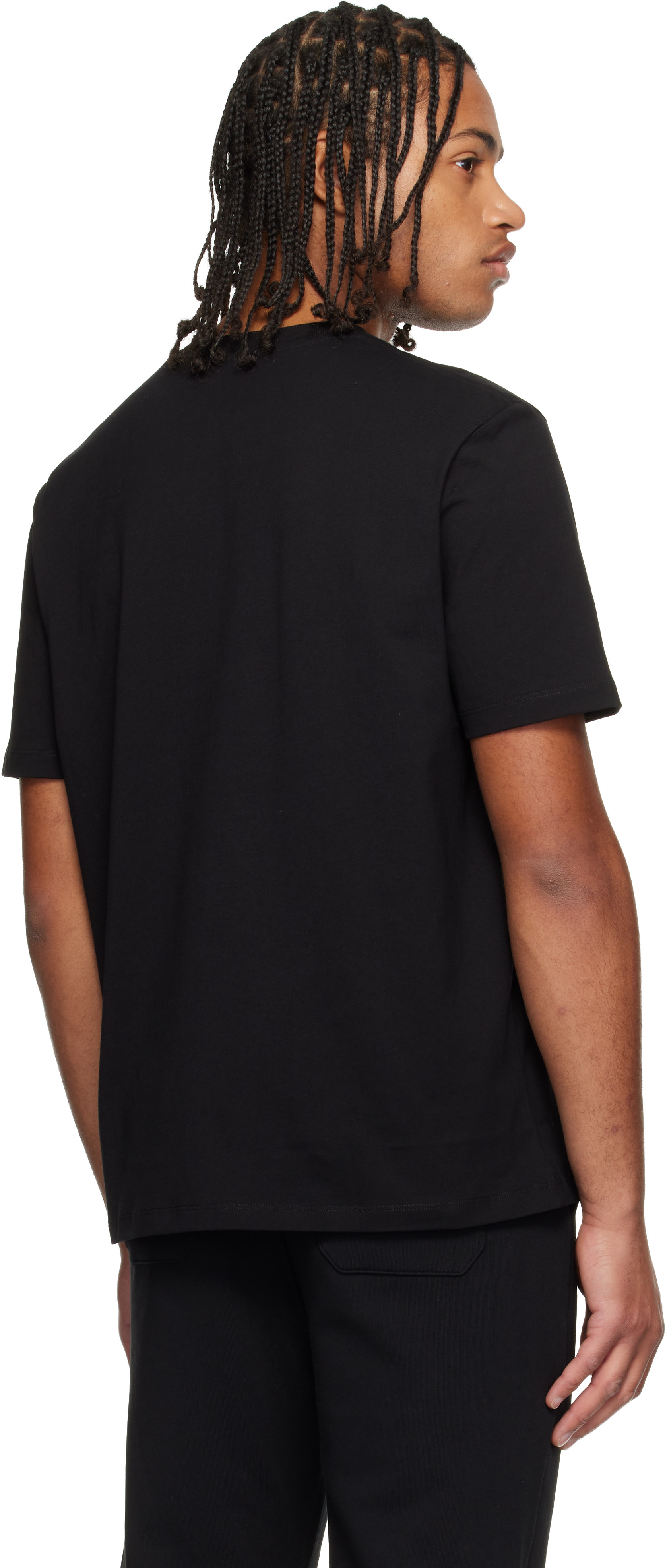 Balmain Men's Cotton Lipstick Logo T-shirt In Black