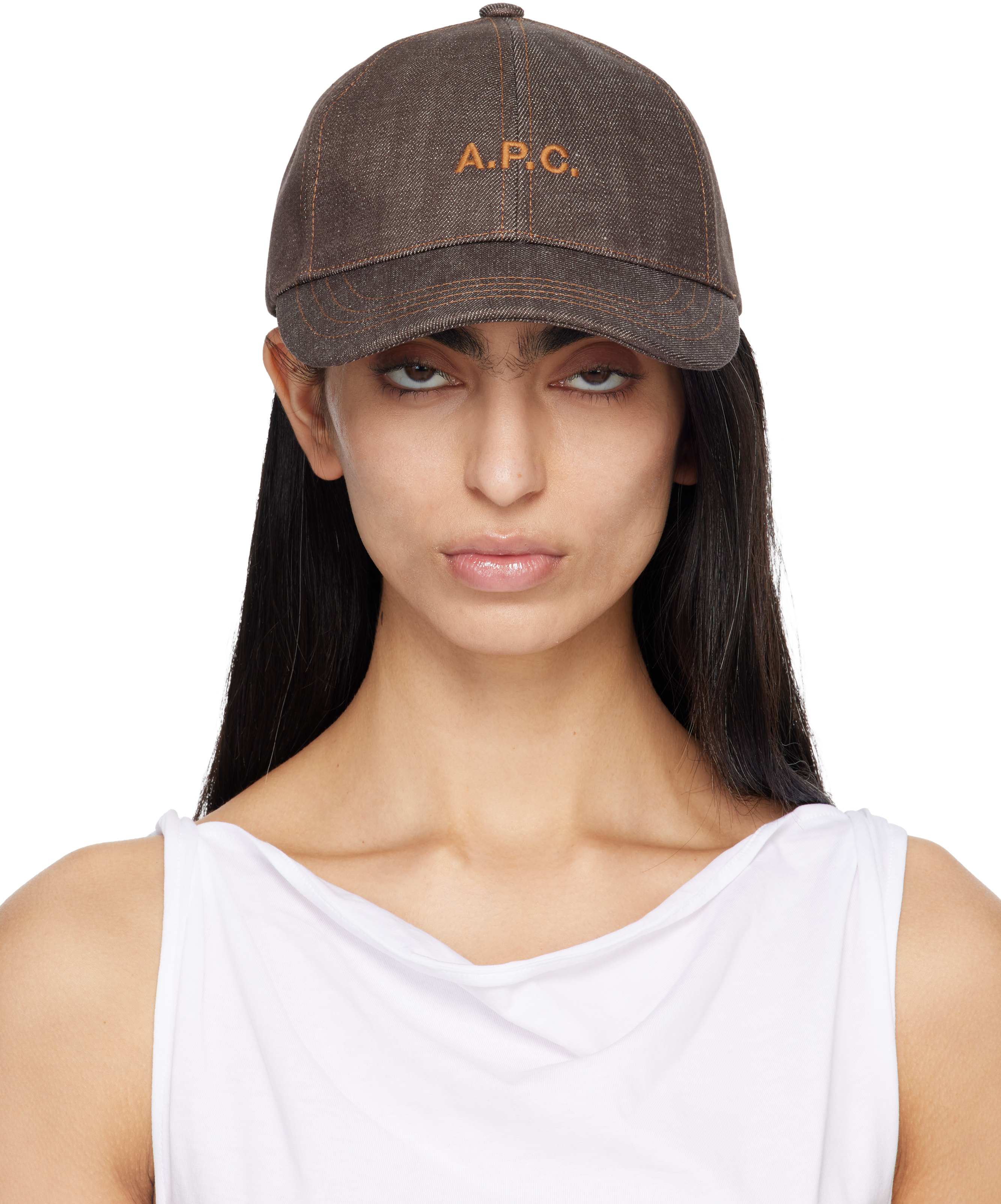 A.P.C.のブラウン Charlie ベースボールキャップがセール中