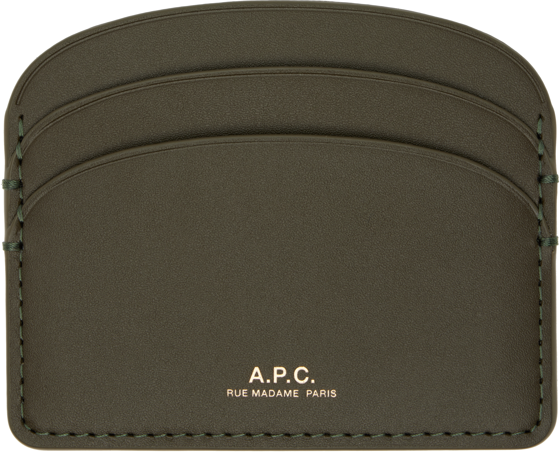 A.P.C.のカーキ Demi-Lune カードケースがセール中
