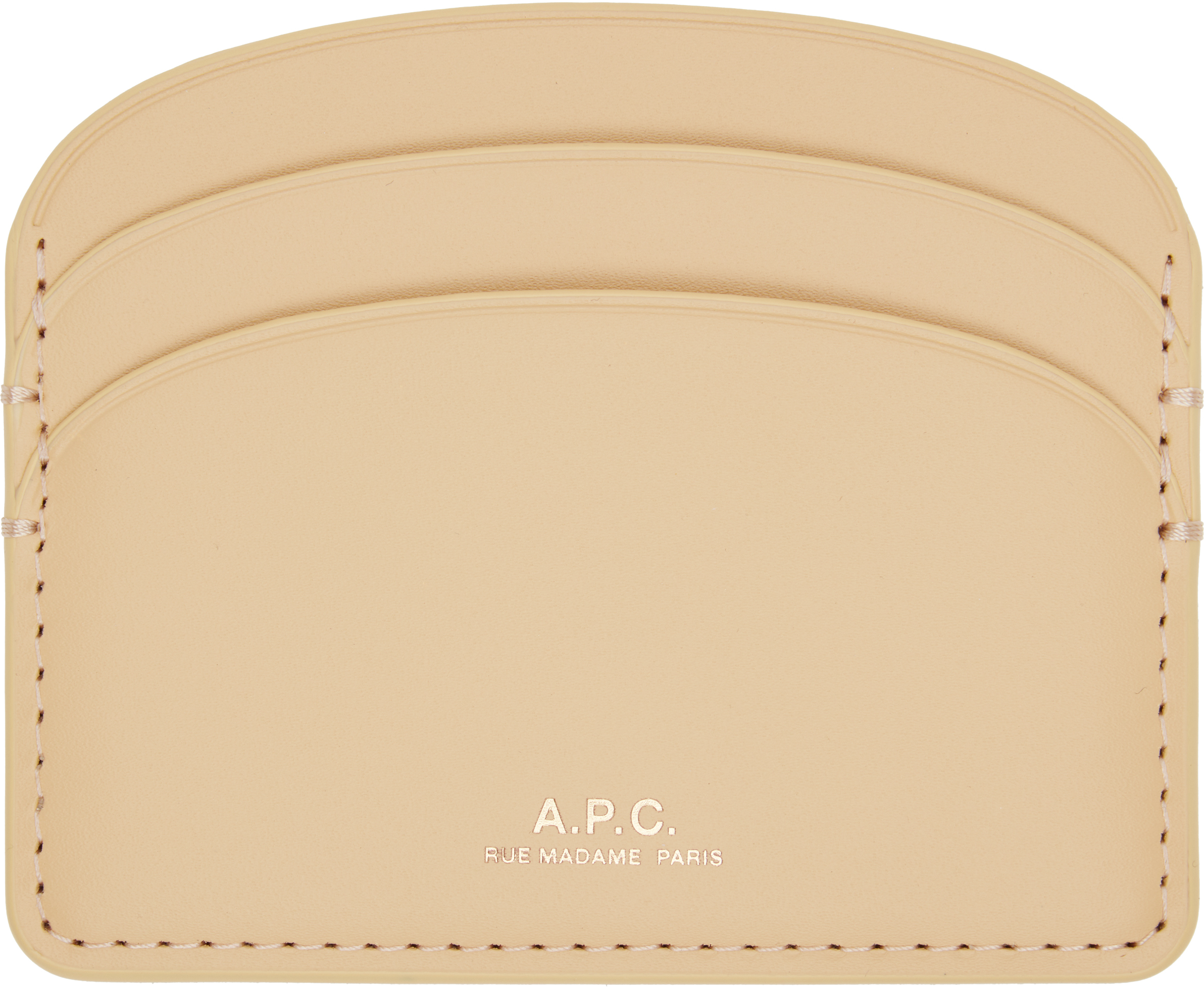 Beige Demi-Lune Card Holder