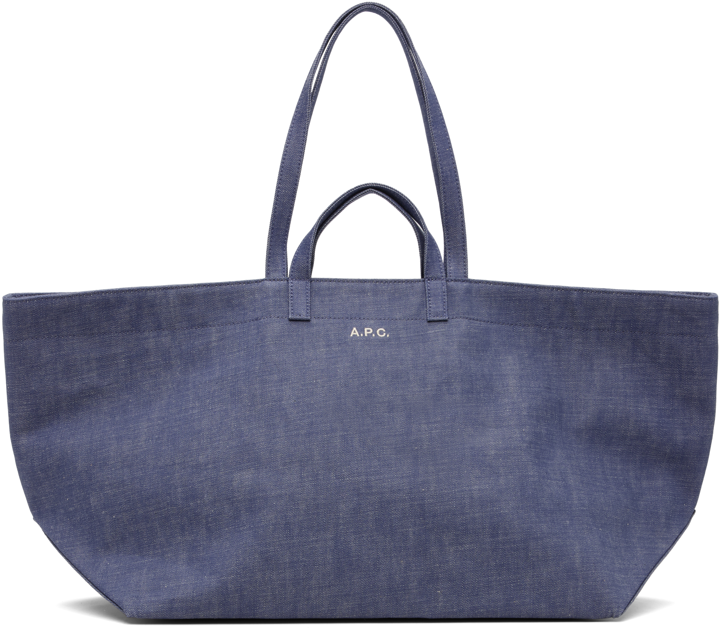 Blue 'Le Drummer' Toile Tote